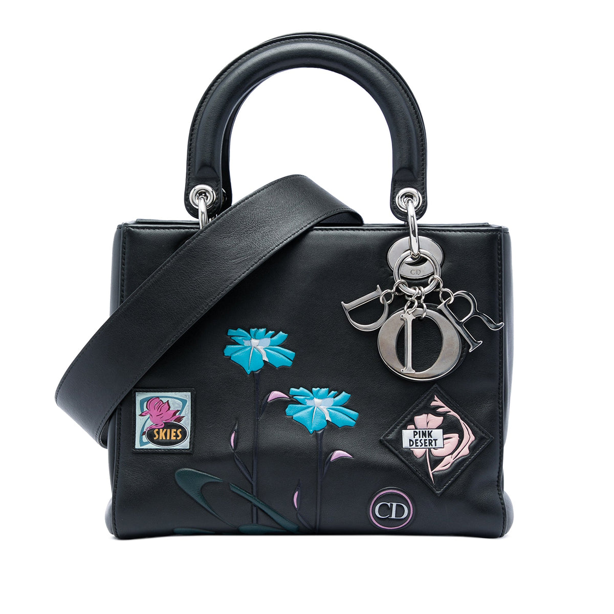 Dior Medium Calfskin Paradise Lady Dior — Black