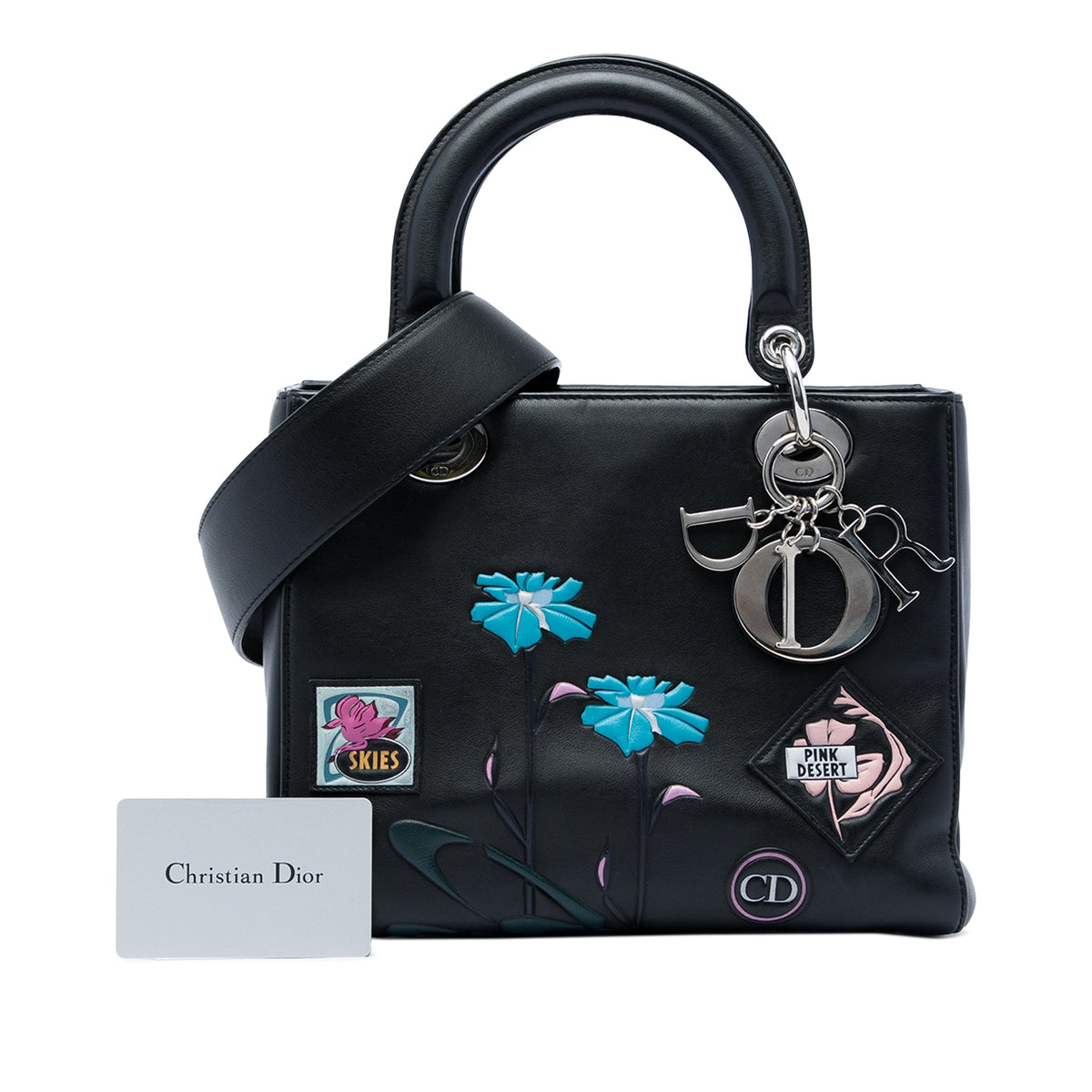 Dior Medium Calfskin Paradise Lady Dior — Black