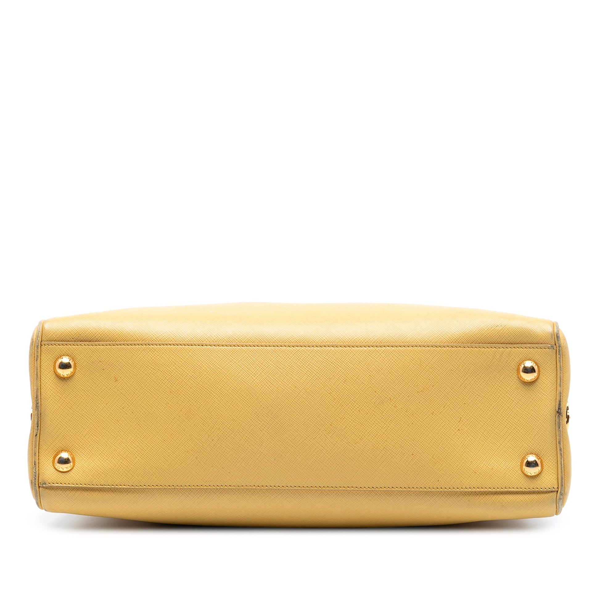Prada Saffiano Lux Pyramid Frame Satchel