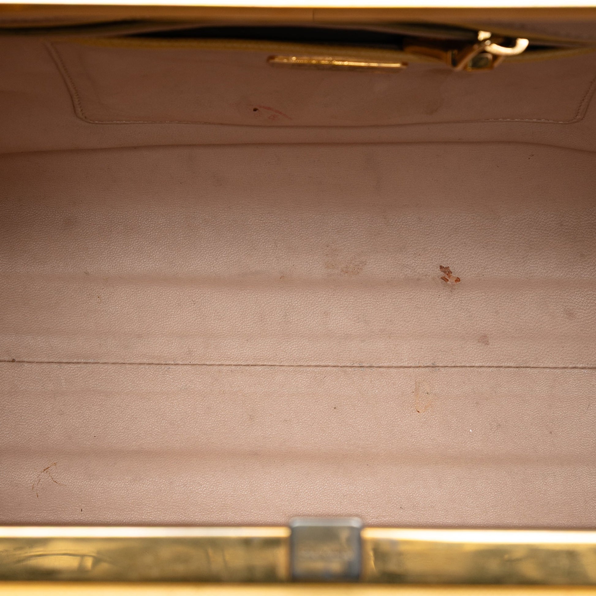 Prada Saffiano Lux Pyramid Frame Satchel