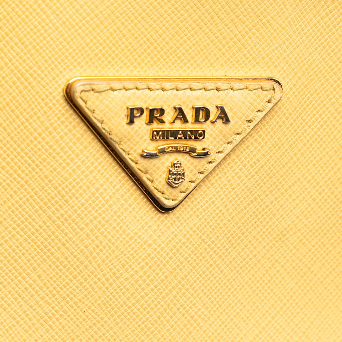 Prada Saffiano Lux Pyramid Frame Satchel