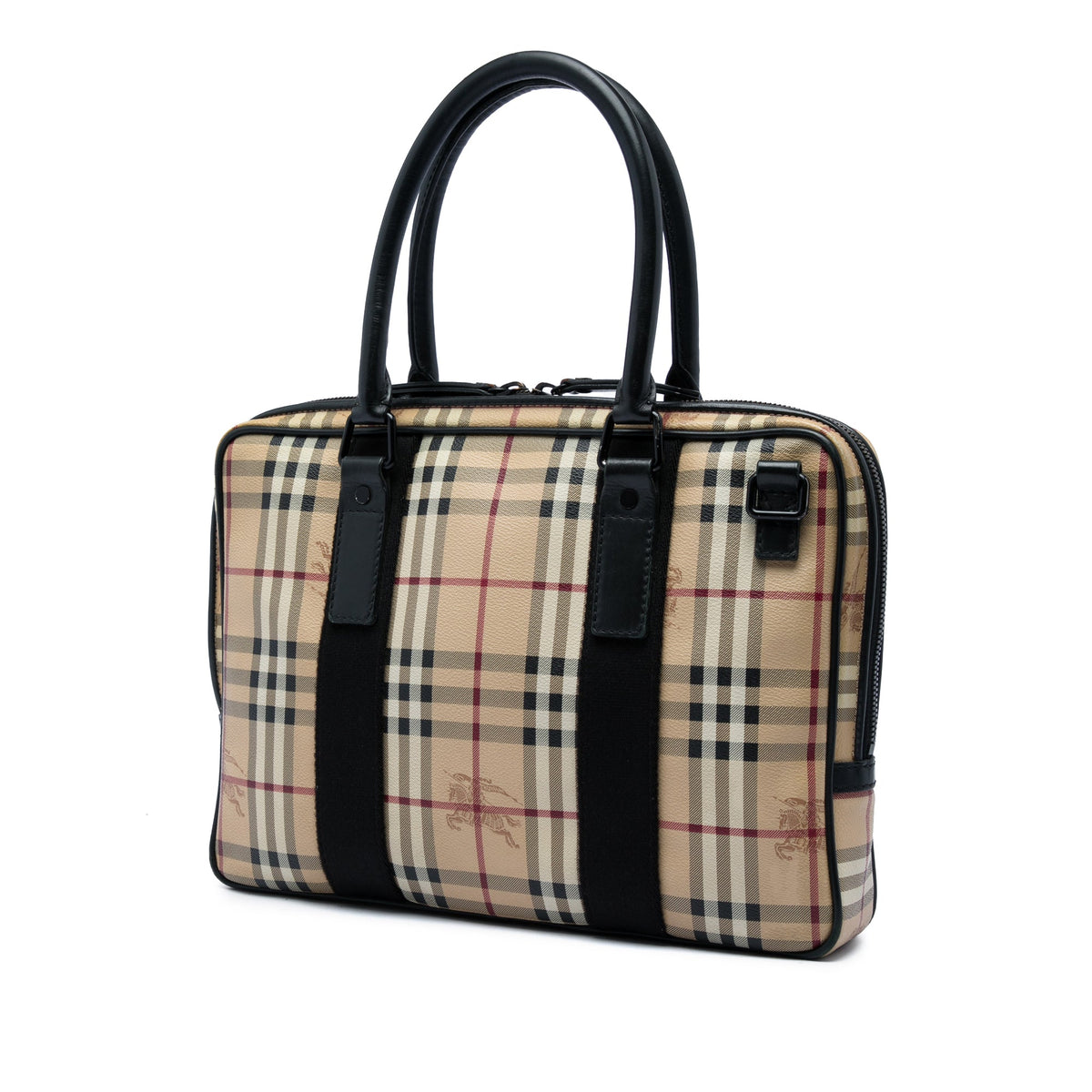 Burberry Haymarket Check Coated Canvas Business Bag