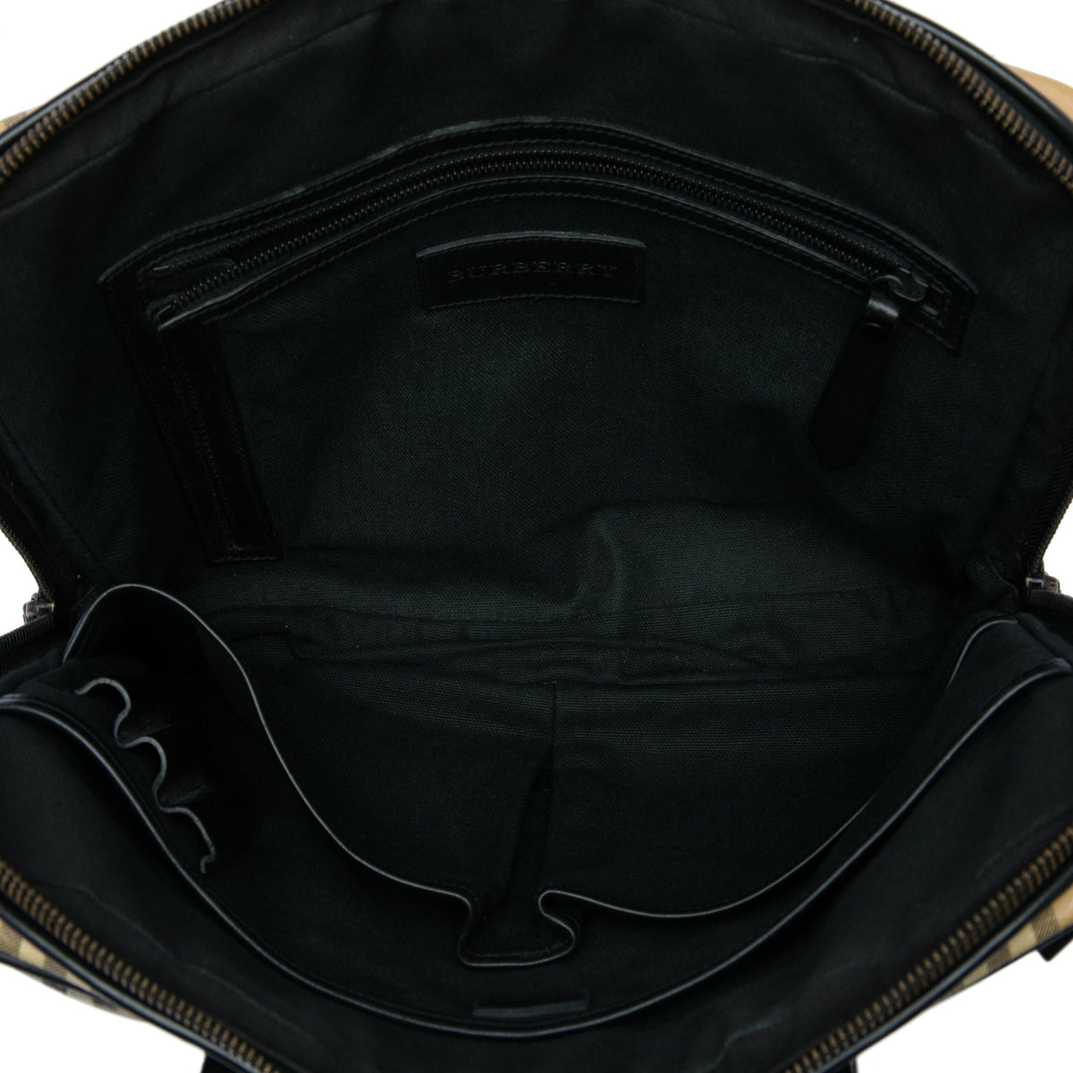 Burberry Haymarket Check Coated Canvas Business Bag