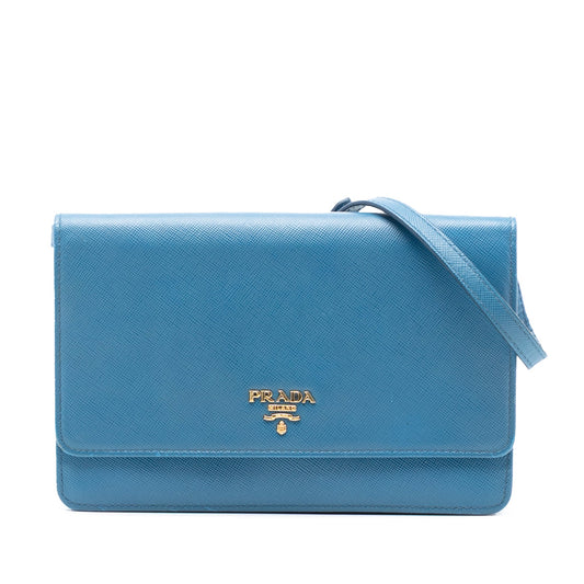 Prada Saffiano Wallet on Strap