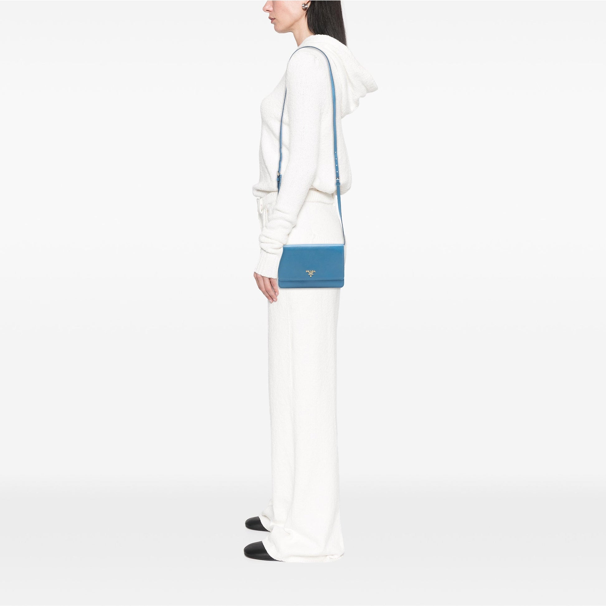 Prada Saffiano Wallet on Strap