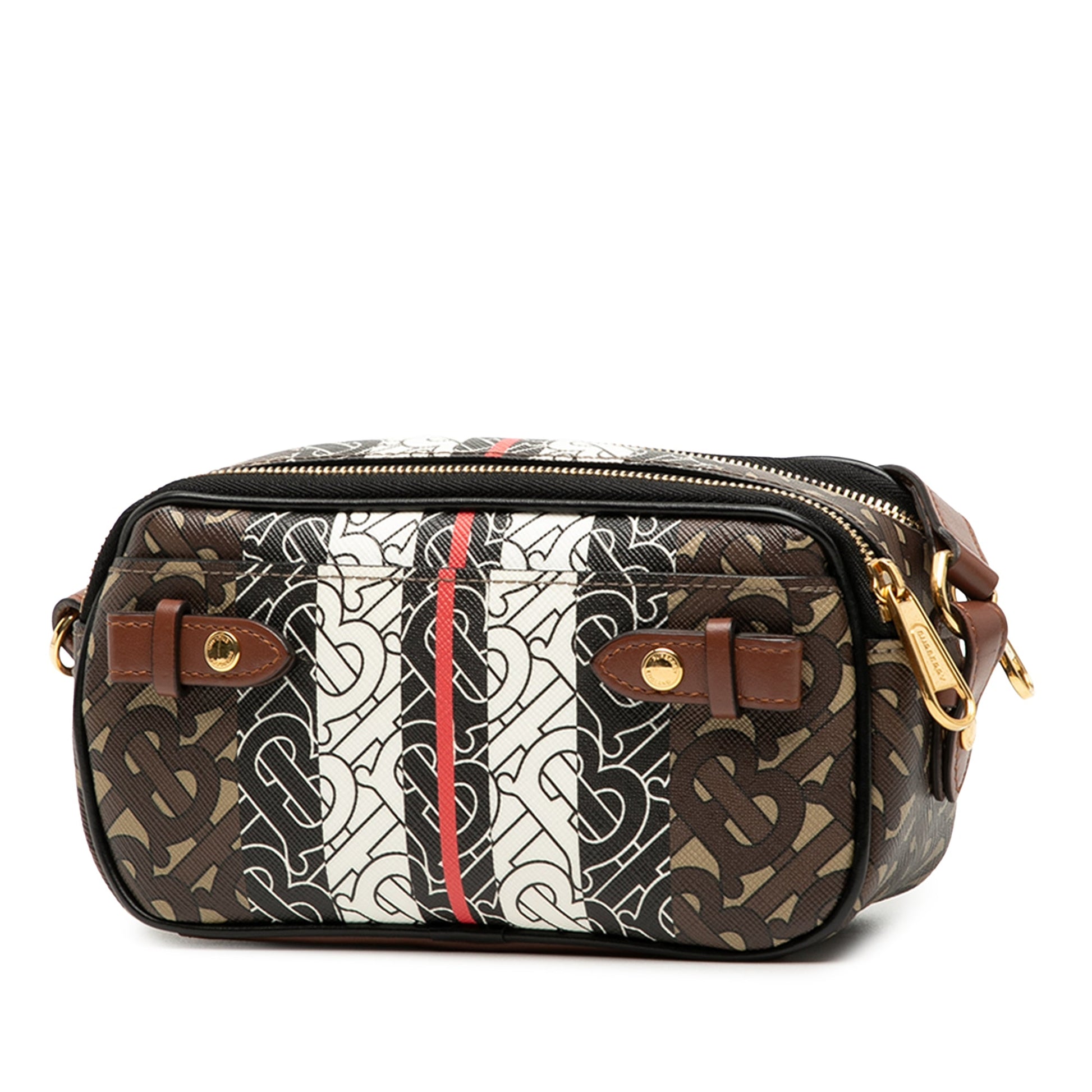 Burberry TB Monogram E-Canvas Stripe Camera Bag