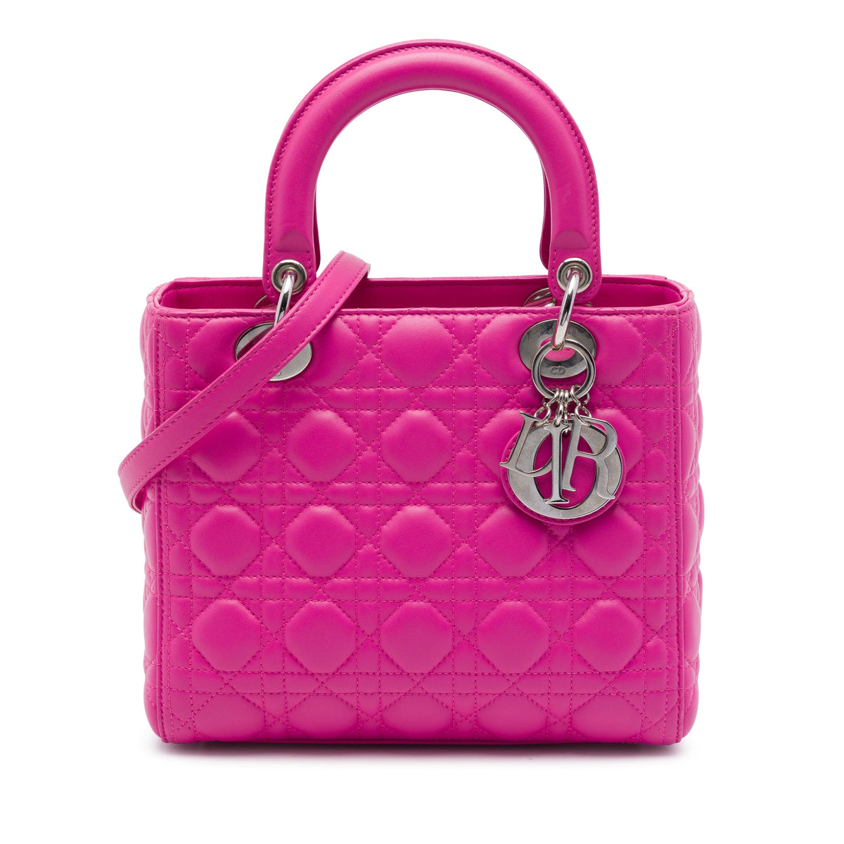 Dior Medium Lambskin Cannage Lady Dior