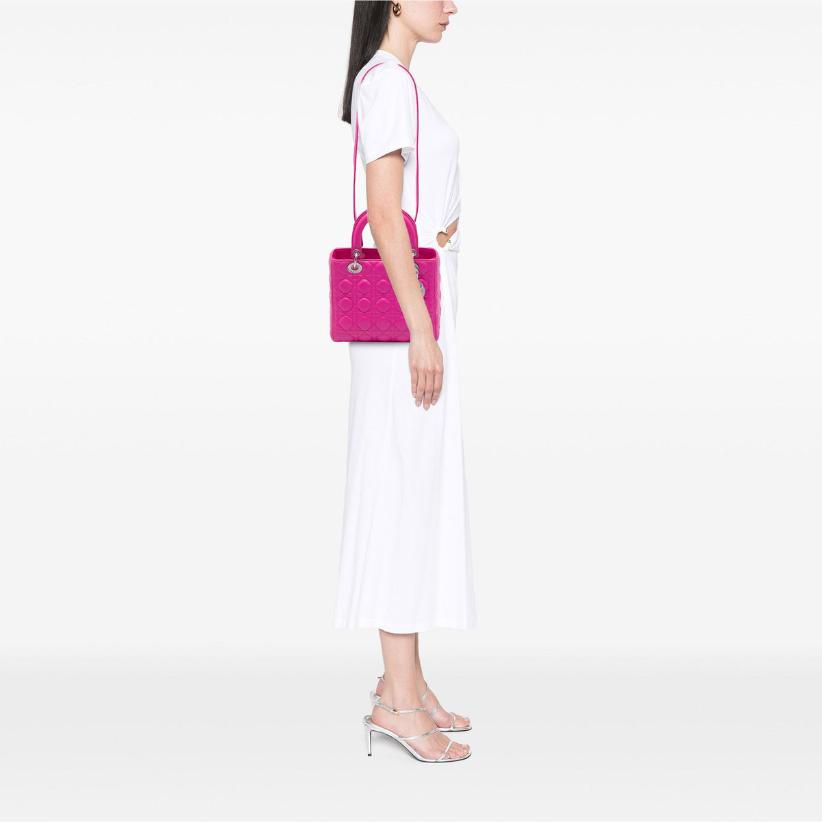 Dior Medium Lambskin Cannage Lady Dior