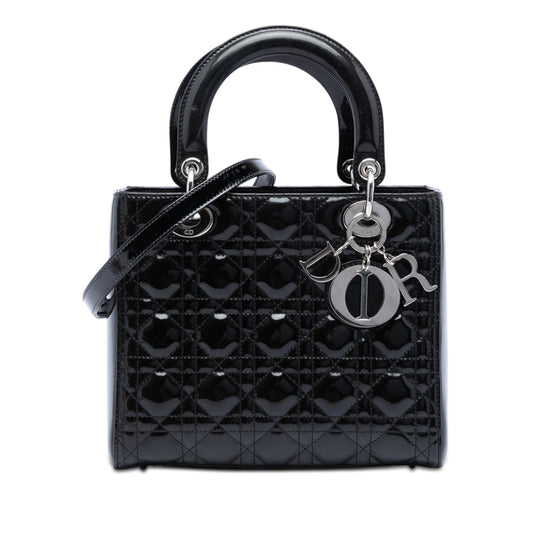 Dior Medium Patent Cannage Lady Dior