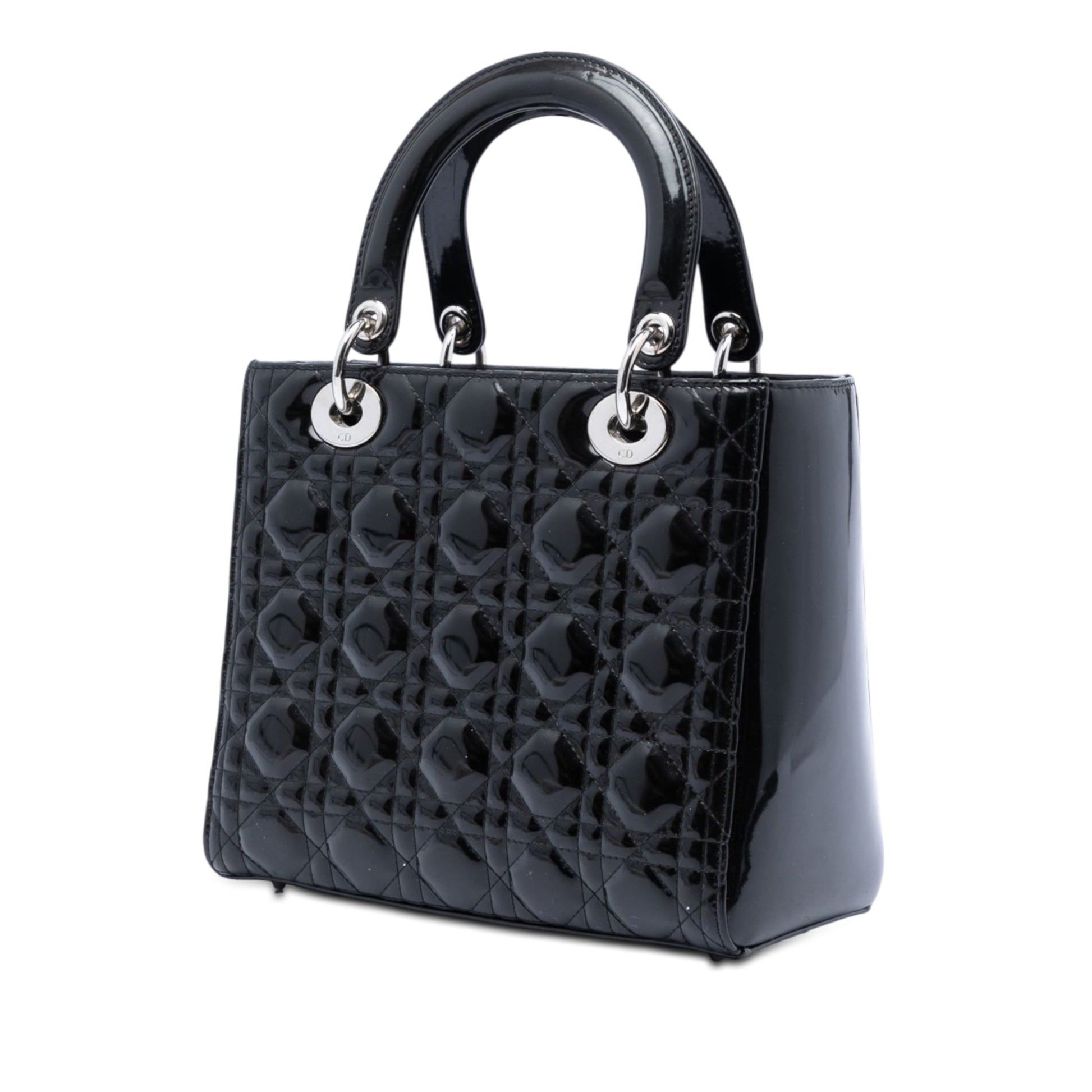 Dior Medium Patent Cannage Lady Dior