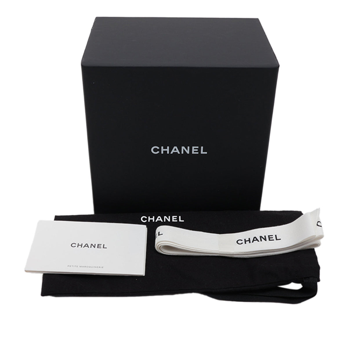 Chanel Mini CC Quilted Lambskin Pearl Crush Vanity Case With Chain — White