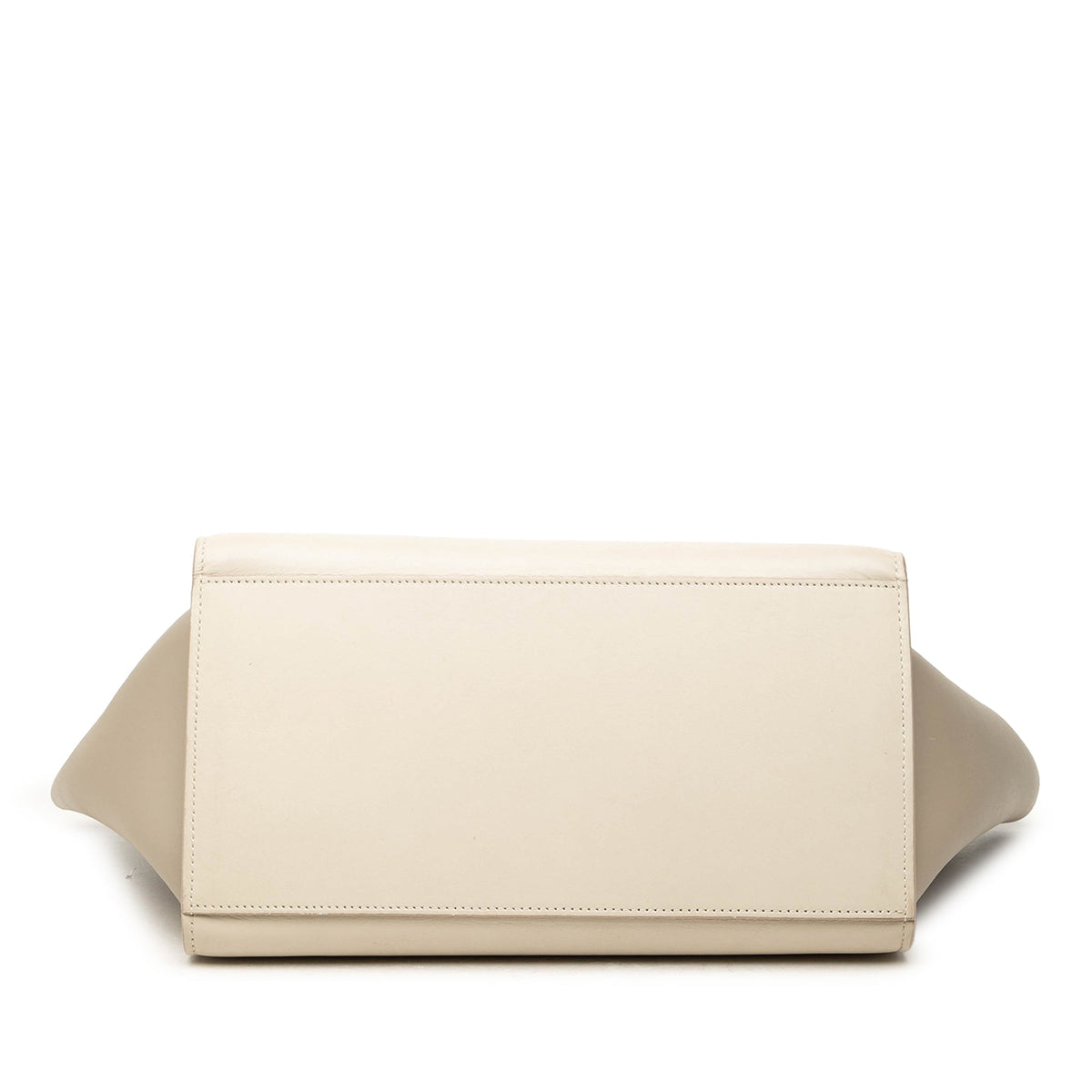 Celine Small Tricolor Calfskin Trapeze Satchel — Brown