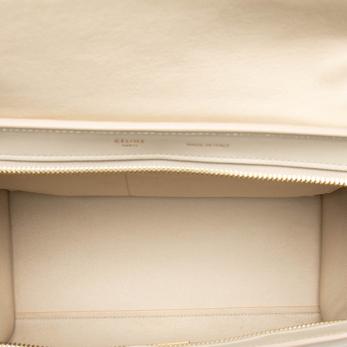 Celine Small Tricolor Calfskin Trapeze Satchel — Brown
