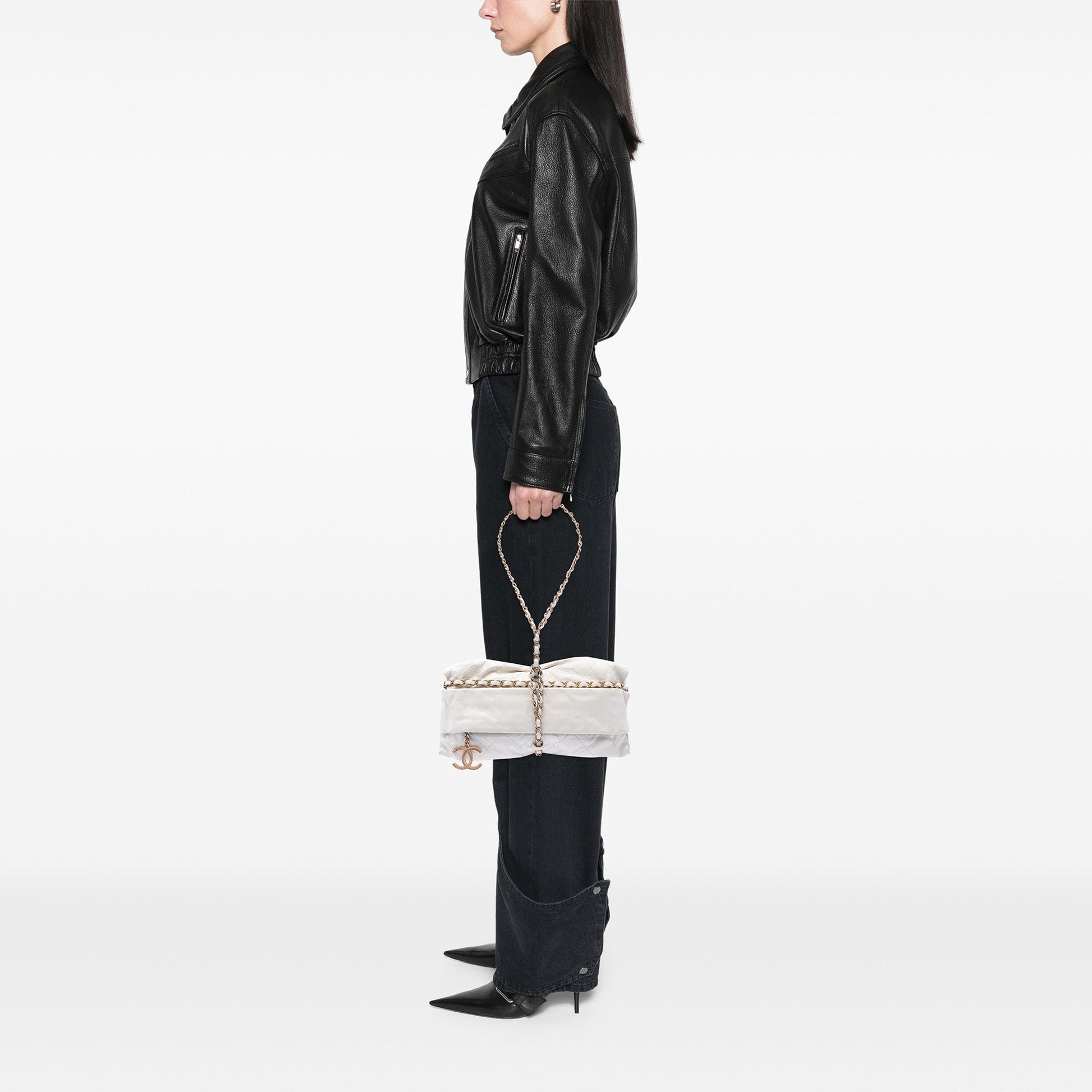 Chanel Quilted Calfskin Midnight Swim Baluchon Bag