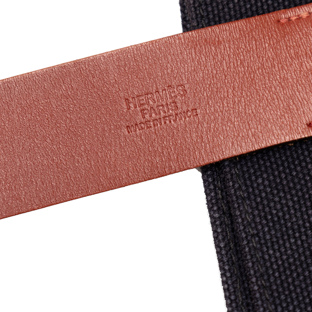 Hermès Toile Etriviere Shopping Tote — Blue
