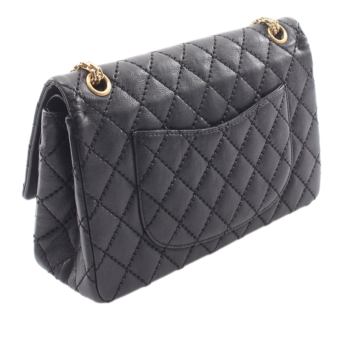 Chanel Quilted Aged Calfskin Reissue 2.55 Double Flap 226 — Black