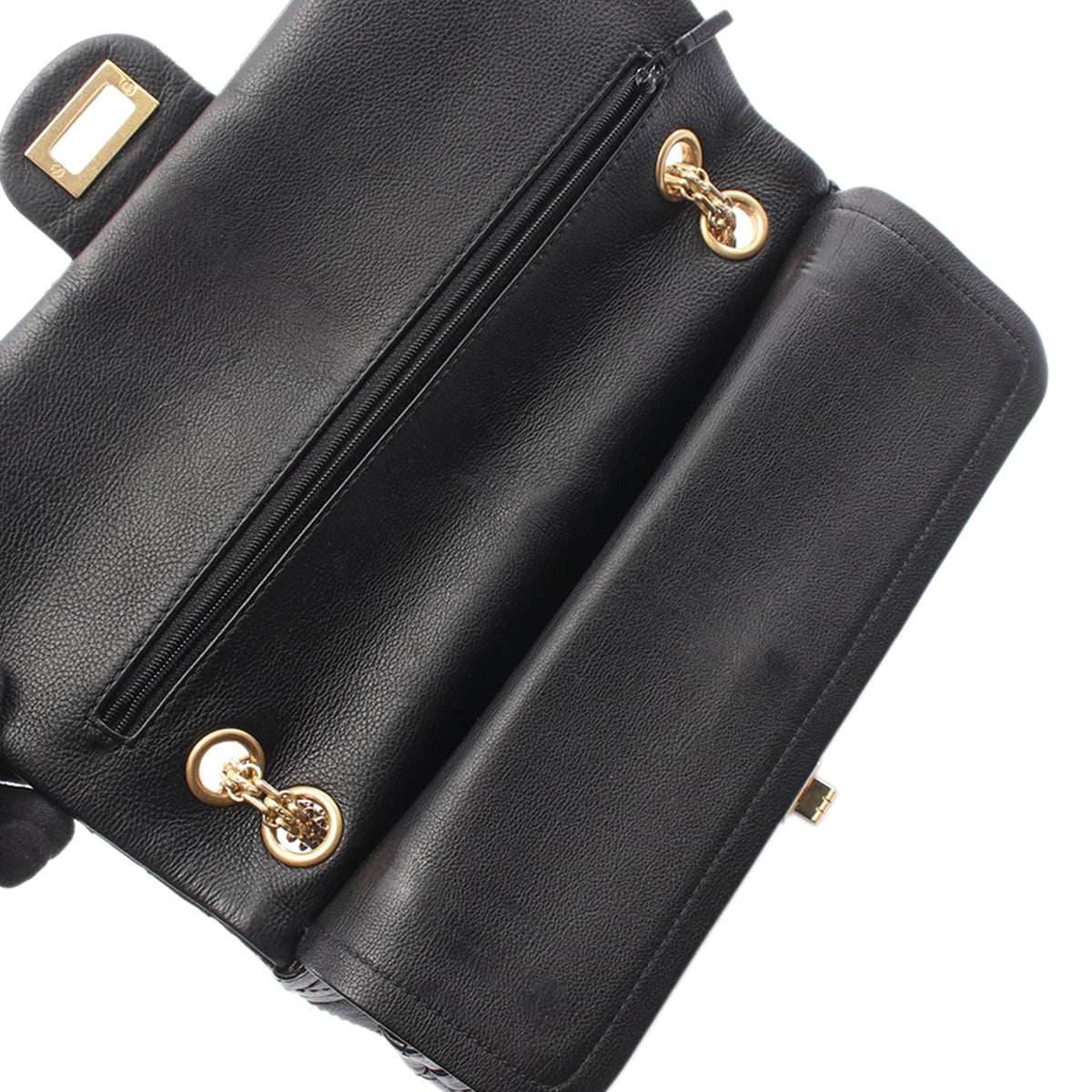 Chanel Quilted Aged Calfskin Reissue 2.55 Double Flap 226 — Black