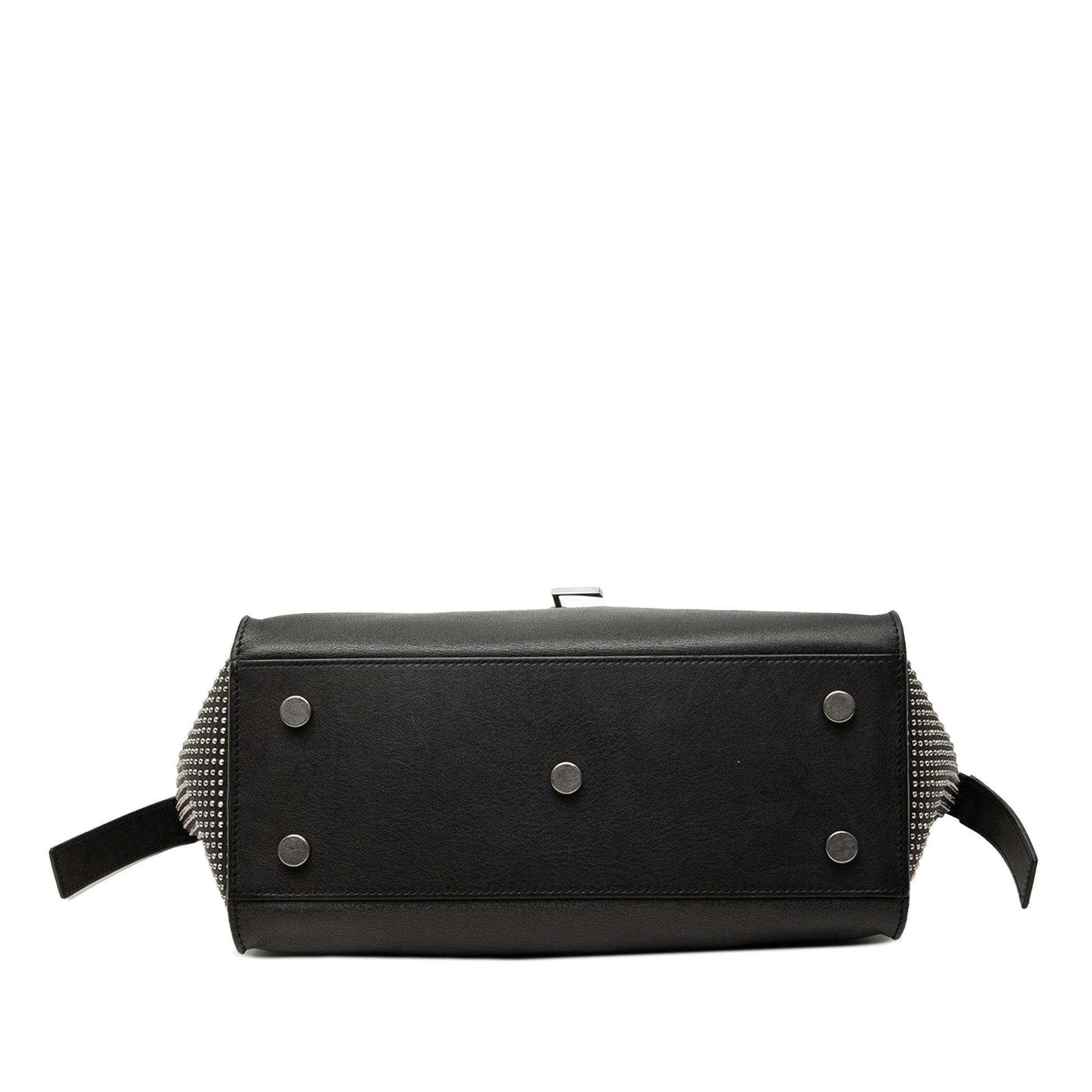 Saint Laurent Baby Studded Leather Monogram Downtown Cabas Satchel