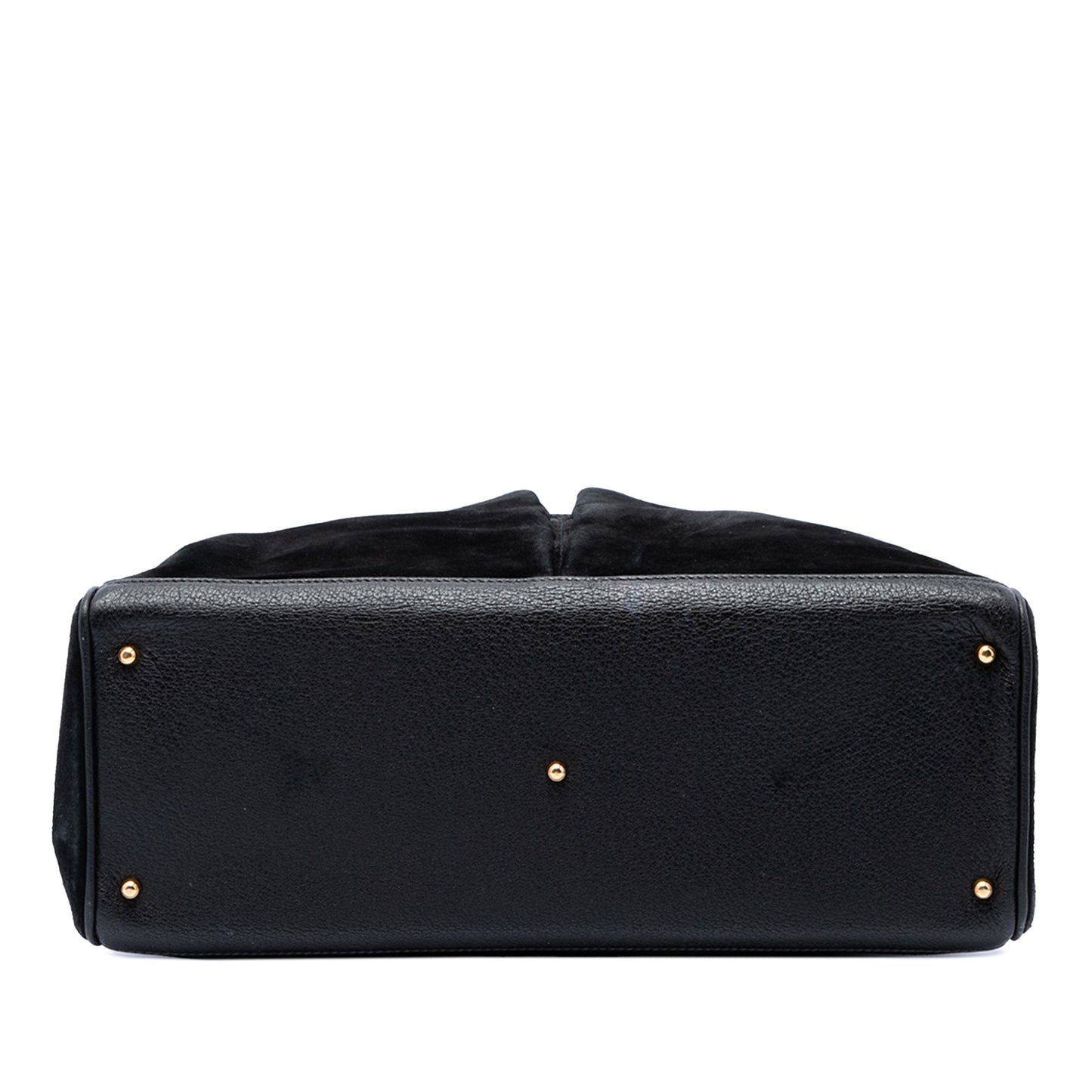 Gucci Suede Bamboo Satchel