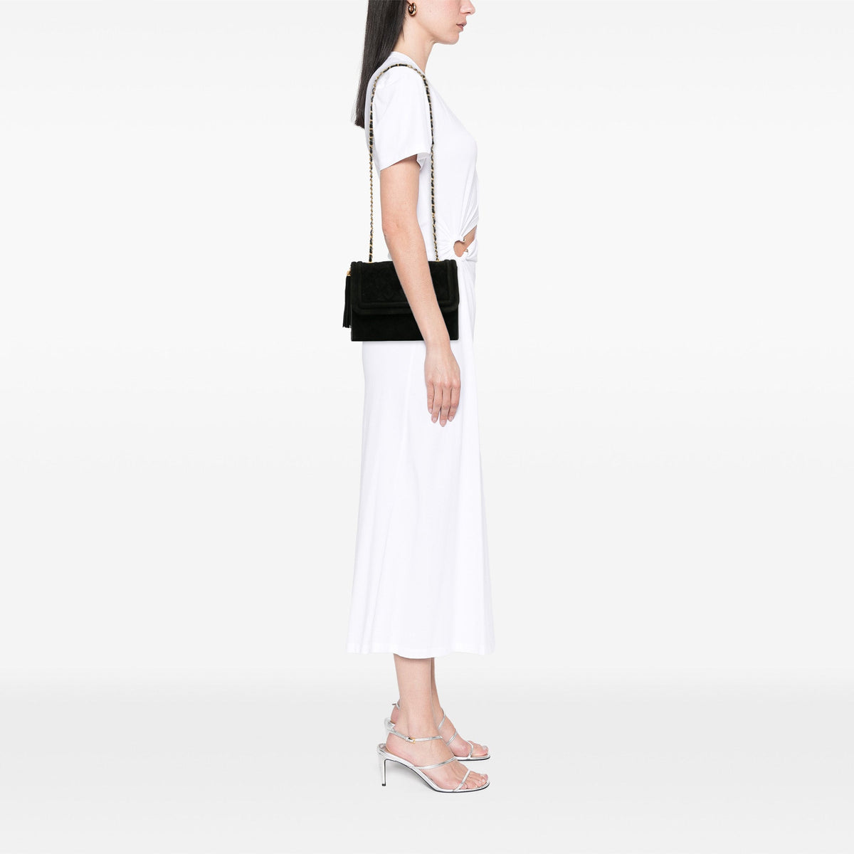 Chanel Quilted Suede Tassel Flap
