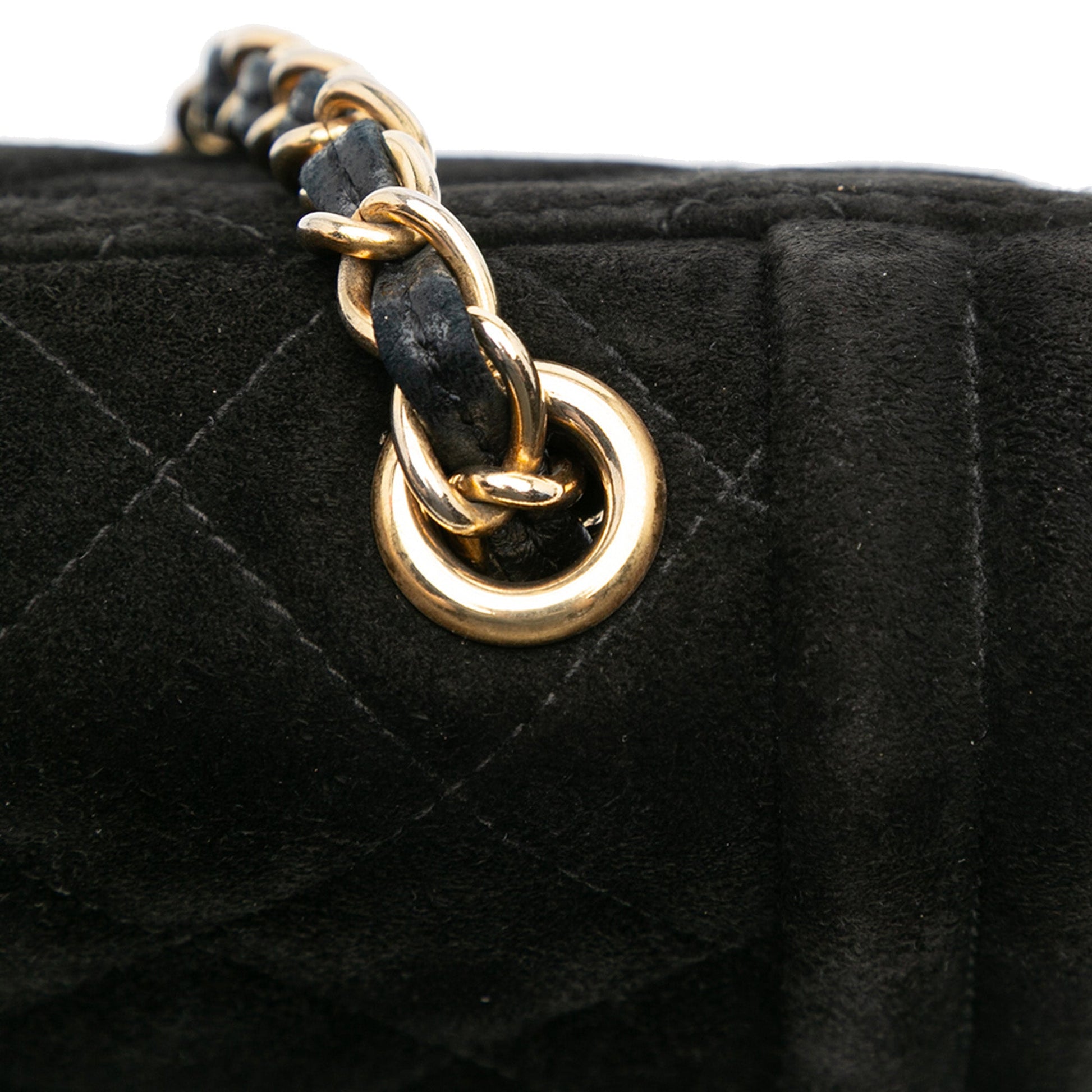 Chanel Quilted Suede Tassel Flap