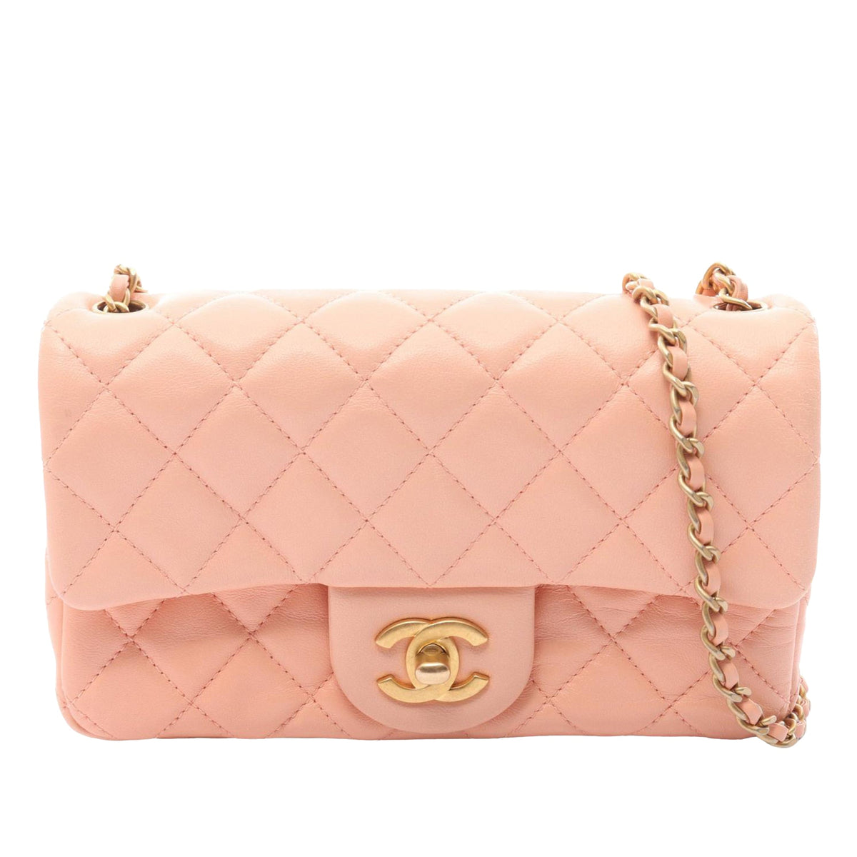 Chanel Mini Rectangular Classic Lambskin Single Flap