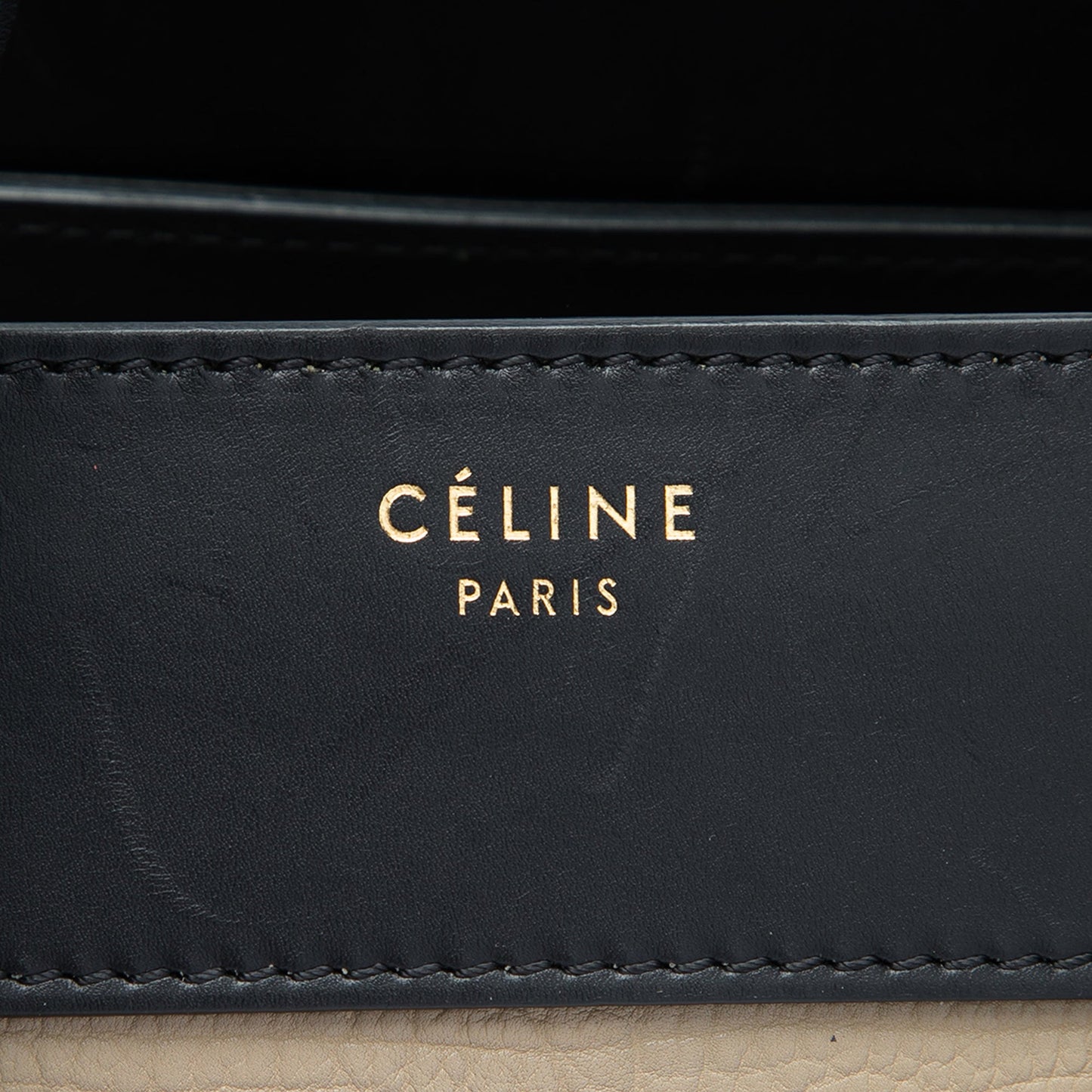 Celine Mini Tricolor Calfskin and Suede Luggage Tote