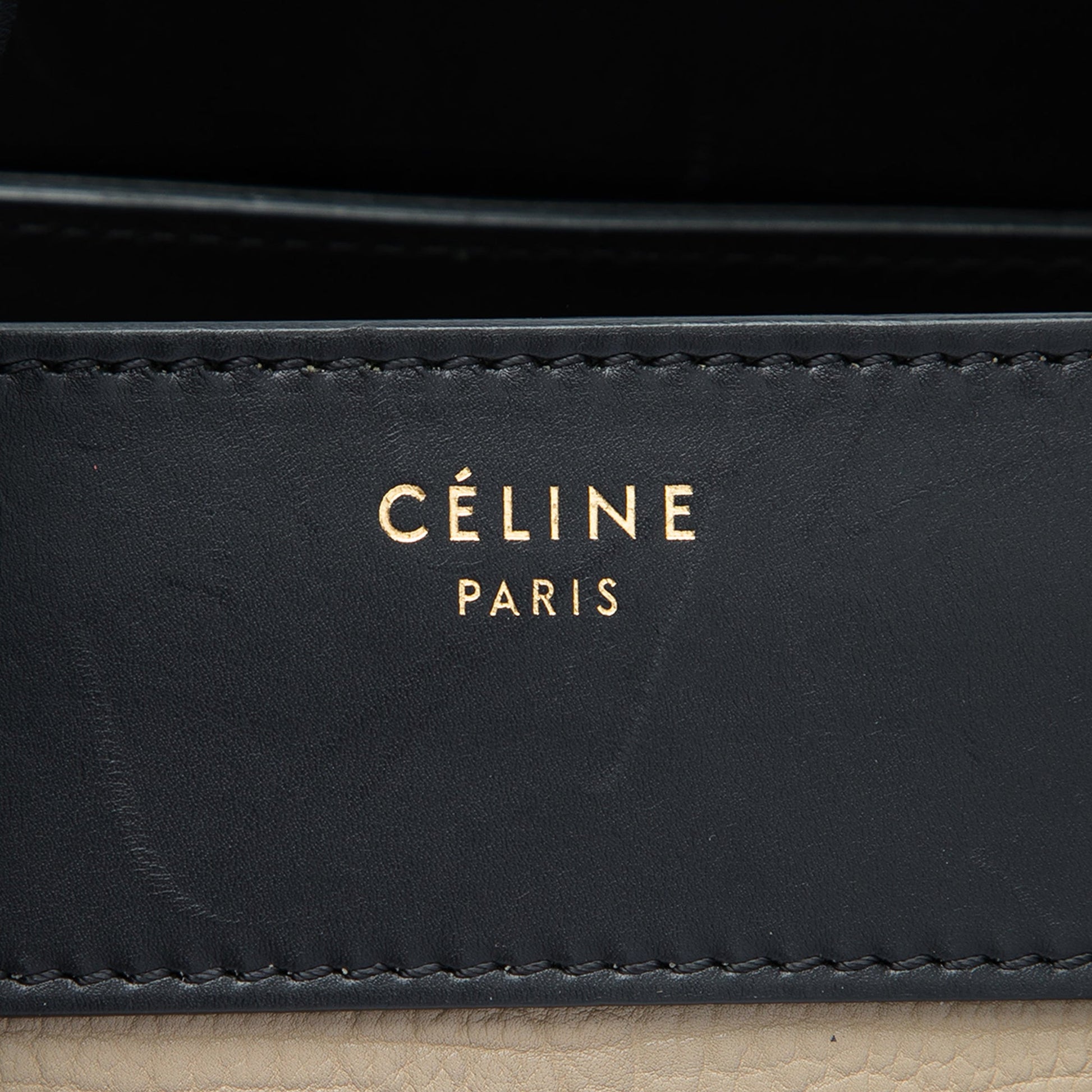 Celine Mini Tricolor Calfskin and Suede Luggage Tote