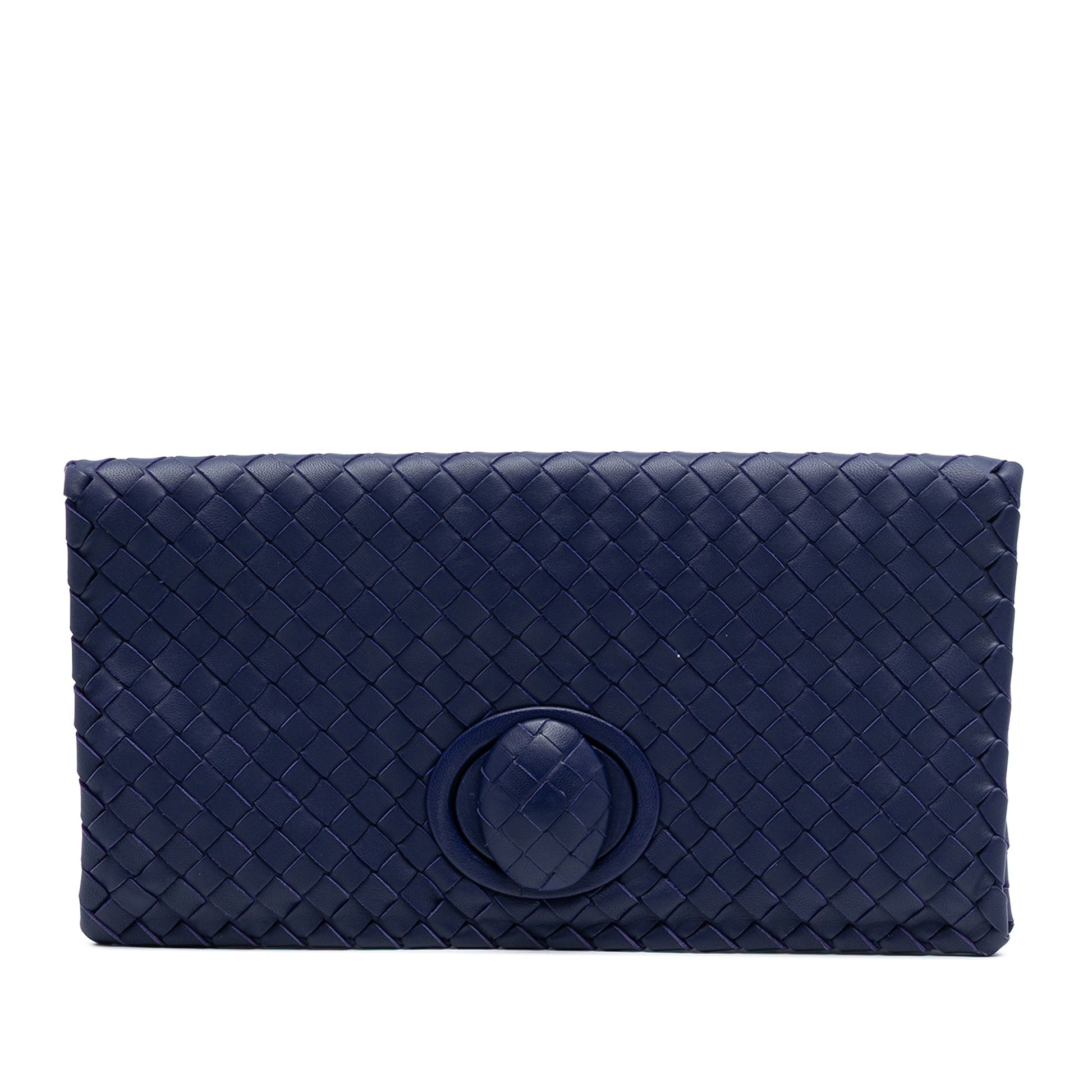 Bottega Veneta Nappa Intrecciato Turn Lock Clutch