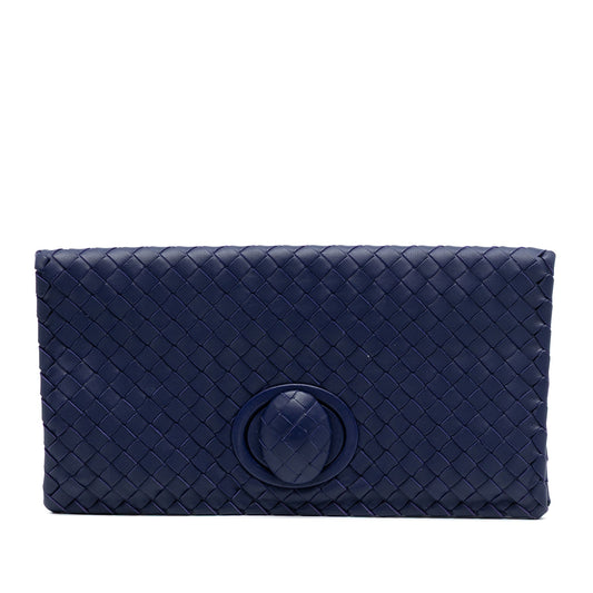 Bottega Veneta Nappa Intrecciato Turn Lock Clutch