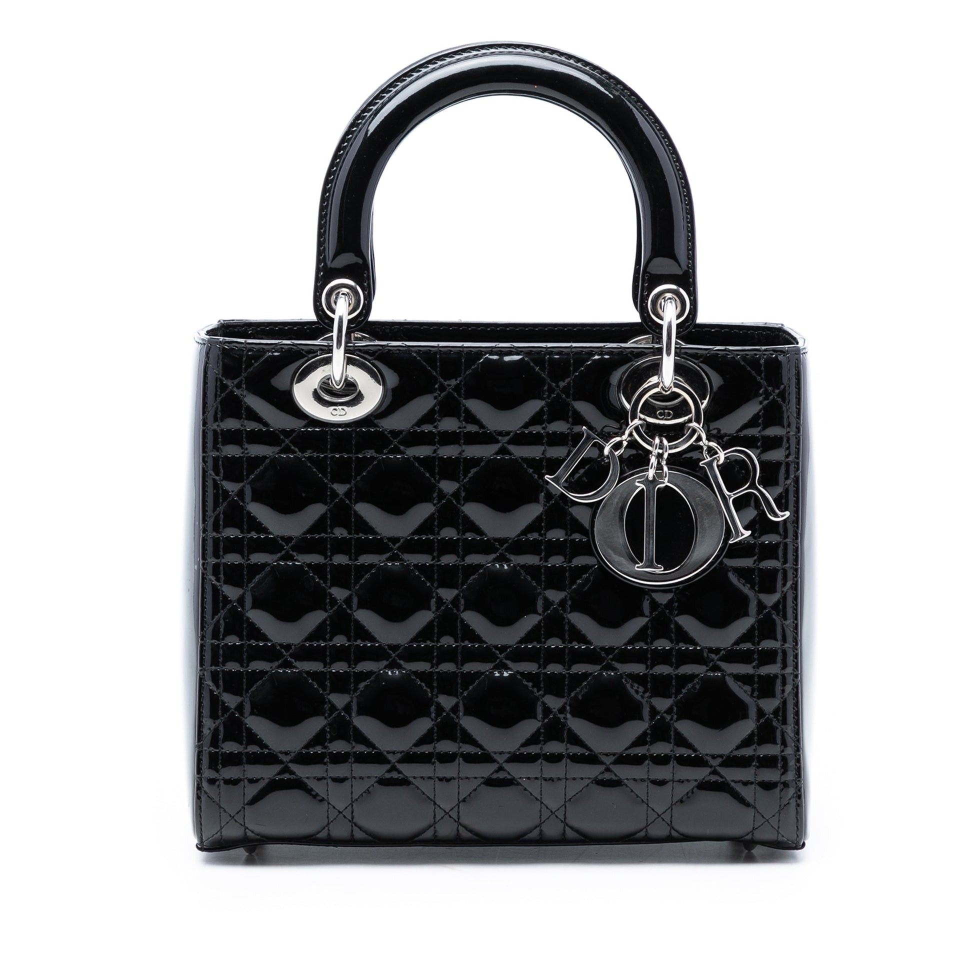 Dior Medium Patent Cannage Lady Dior