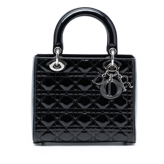 Dior Medium Patent Cannage Lady Dior