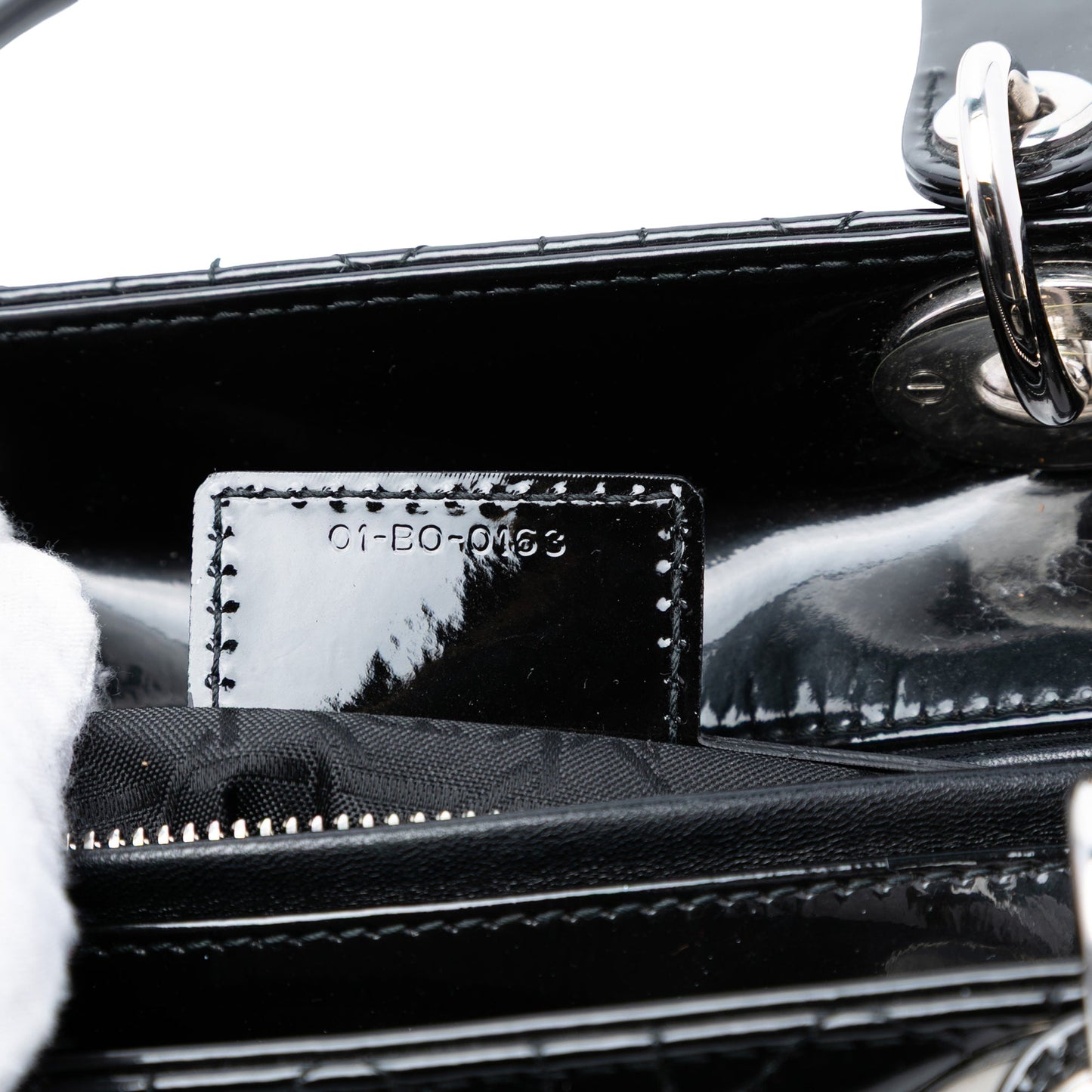 Dior Medium Patent Cannage Lady Dior