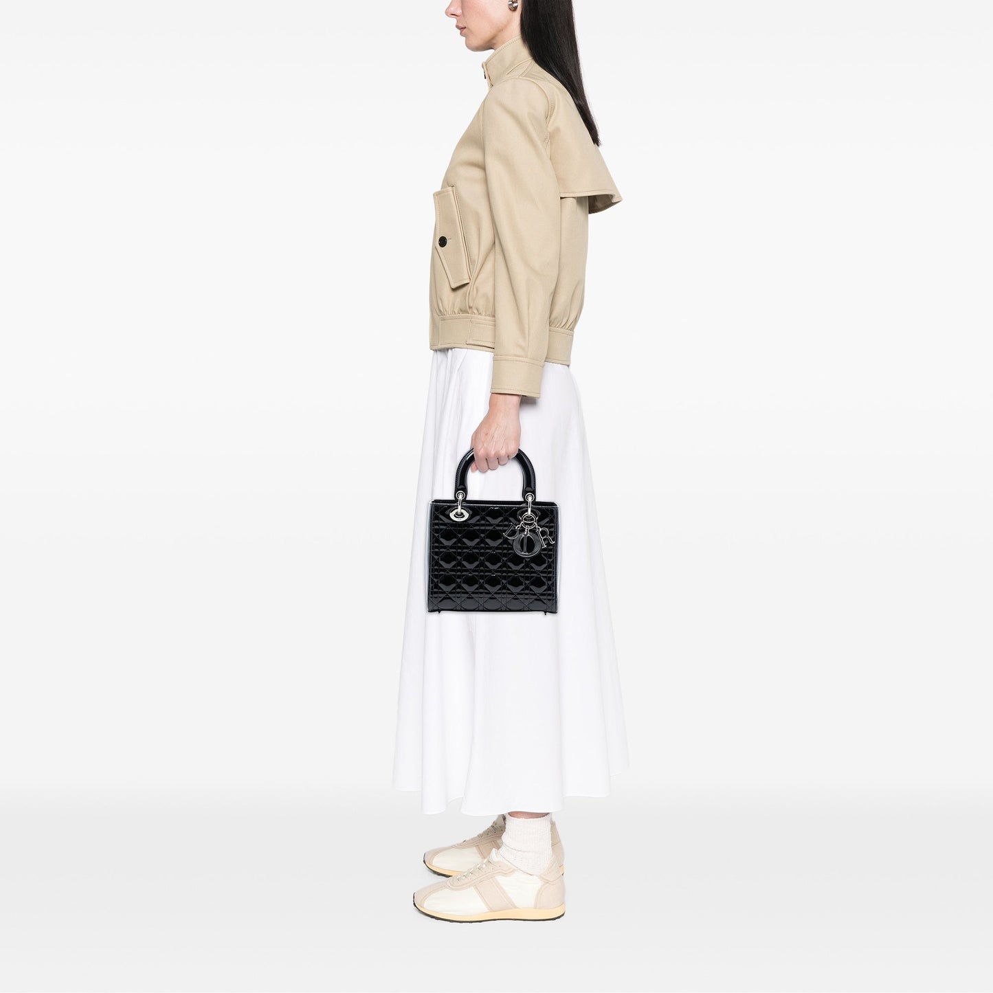 Dior Medium Patent Cannage Lady Dior