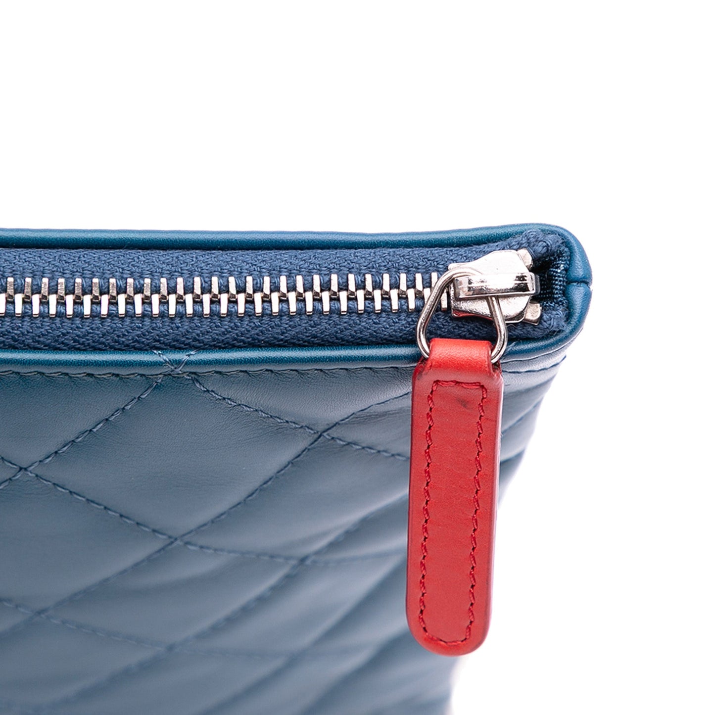 Chanel Quilted Lambskin Multi Zip Case Clutch