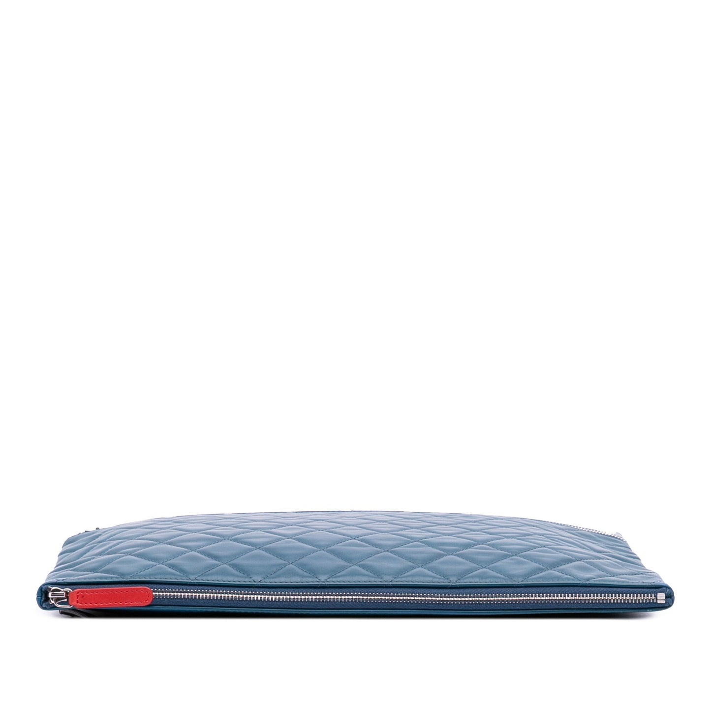 Chanel Quilted Lambskin Multi Zip Case Clutch