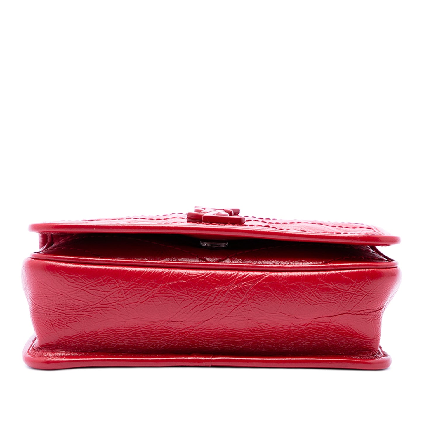 Saint Laurent Crinkled Calfskin Niki Wallet on Chain