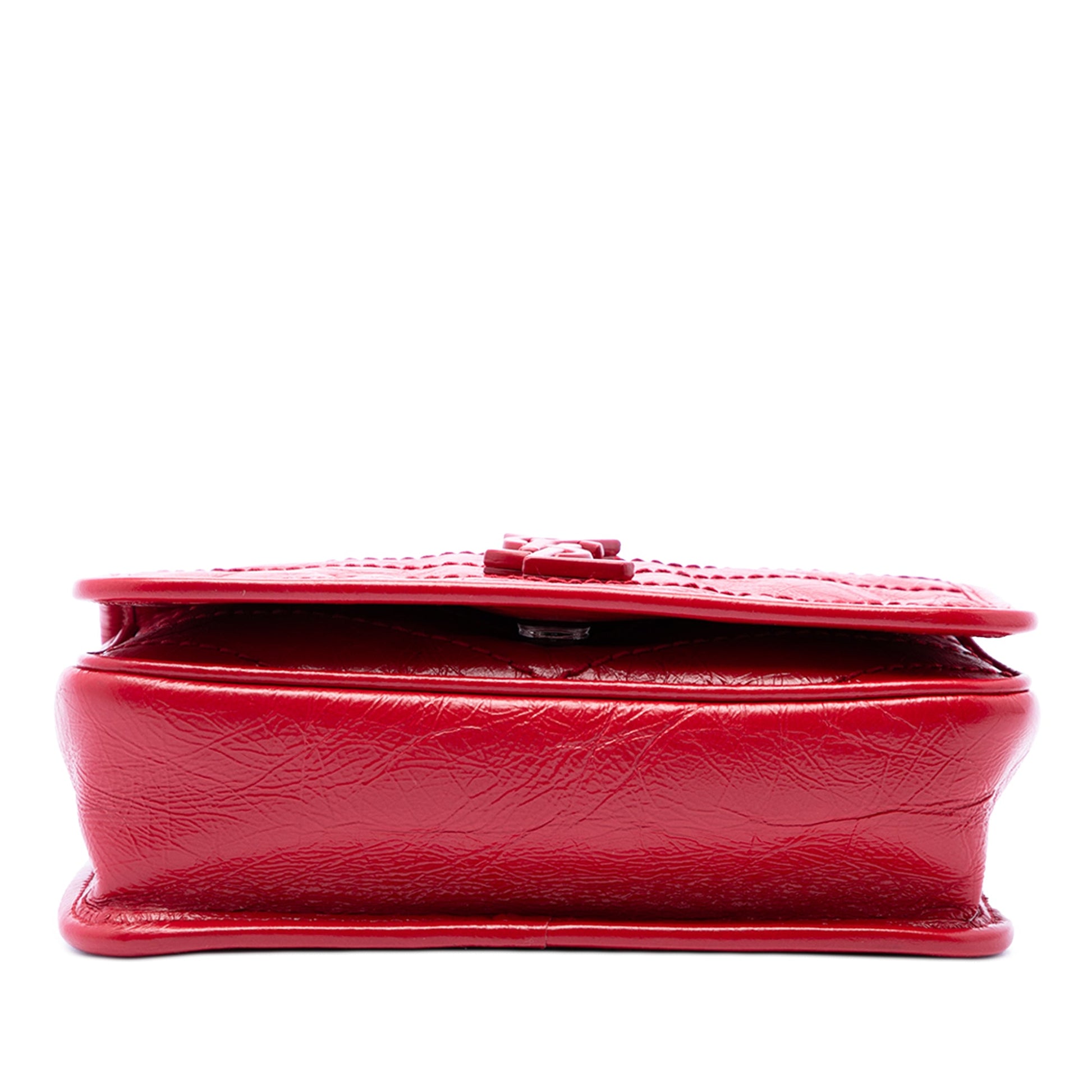 Saint Laurent Crinkled Calfskin Niki Wallet on Chain