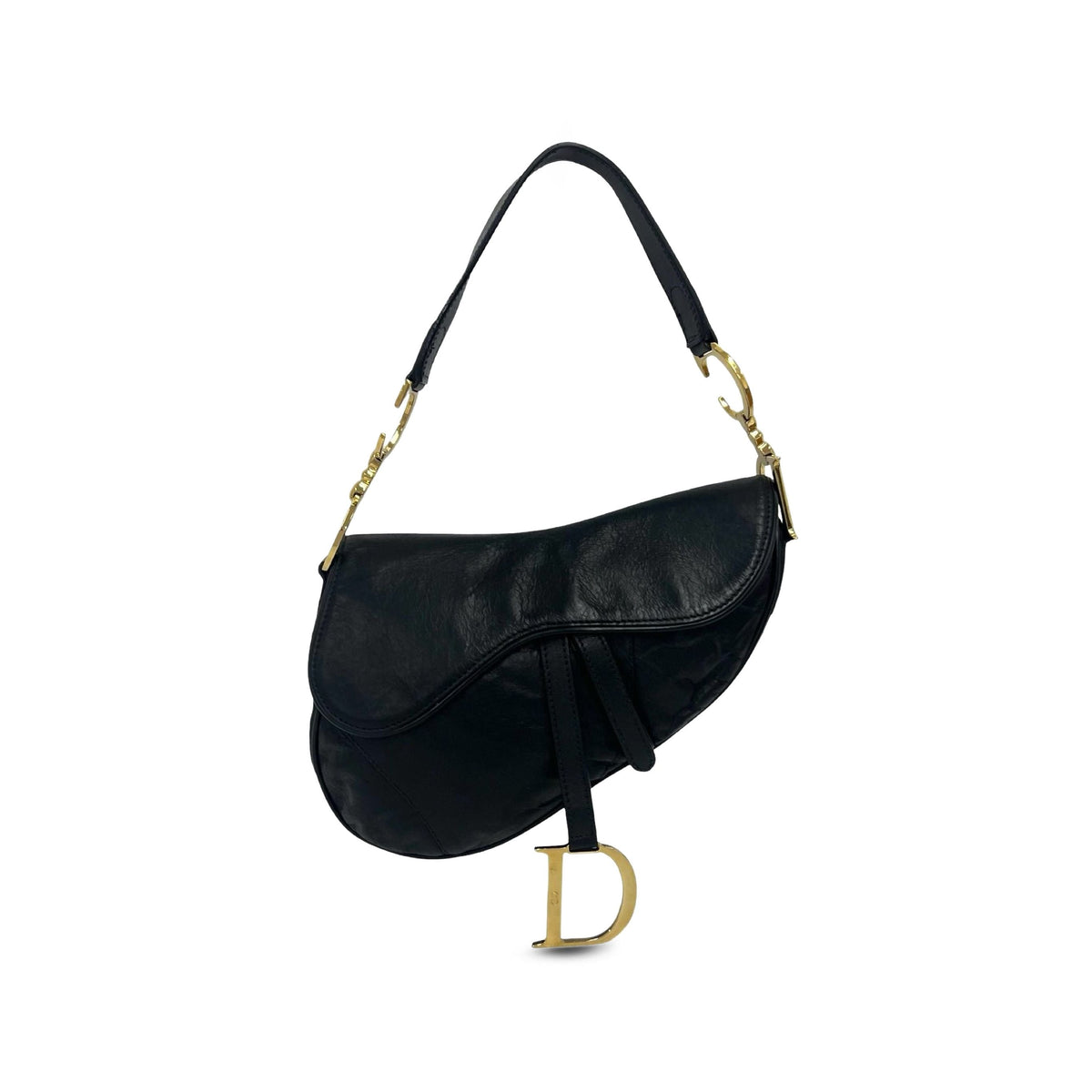 Dior Calfskin Saddle Bag — Black