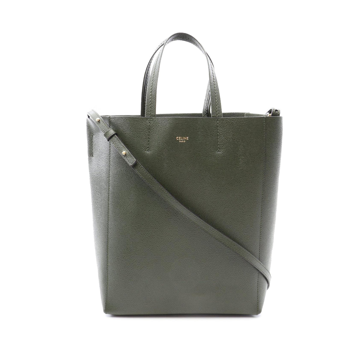 Celine Small Grained Calfskin Vertical Cabas Satchel