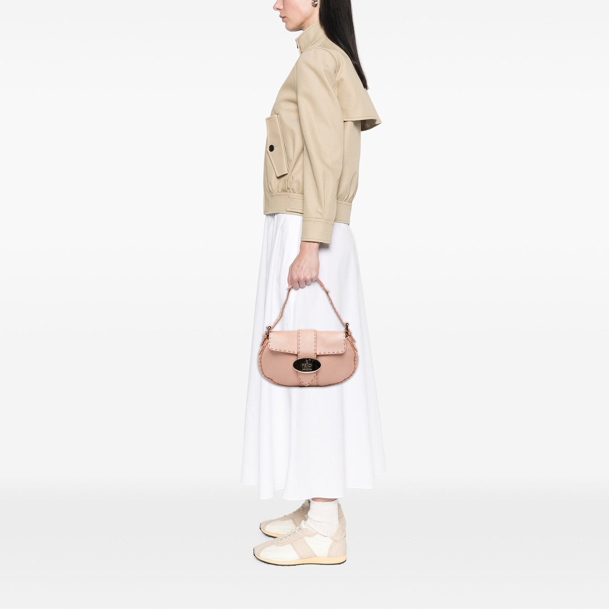 Fendi Leather Selleria Shoulder Bag