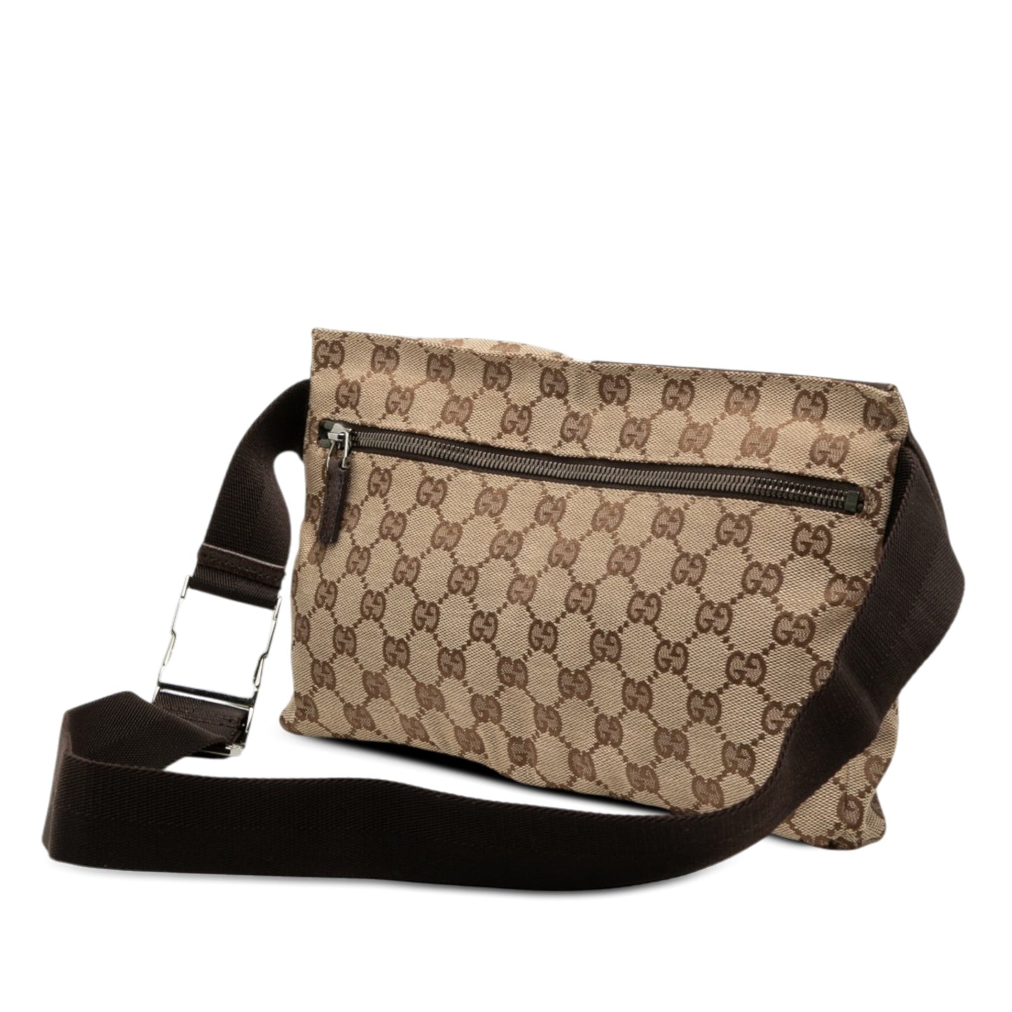 Gucci GG Canvas Double Pocket Belt Bag
