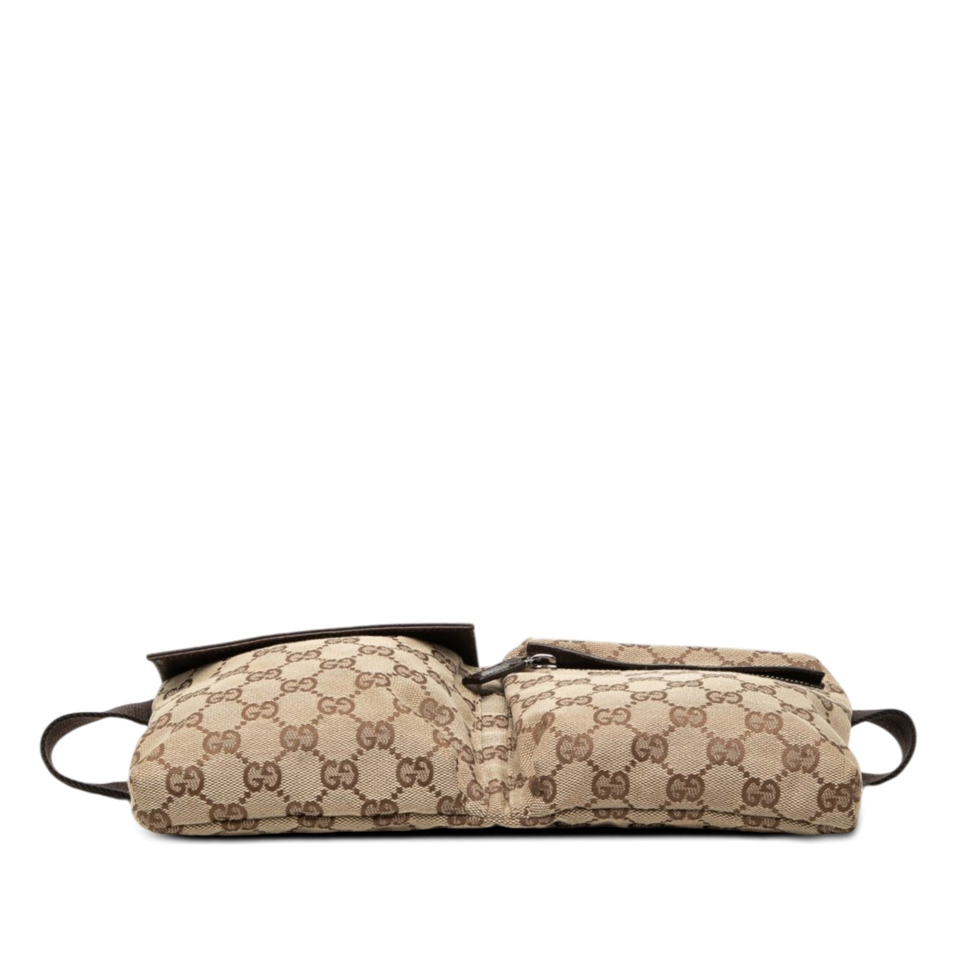 Gucci GG Canvas Double Pocket Belt Bag