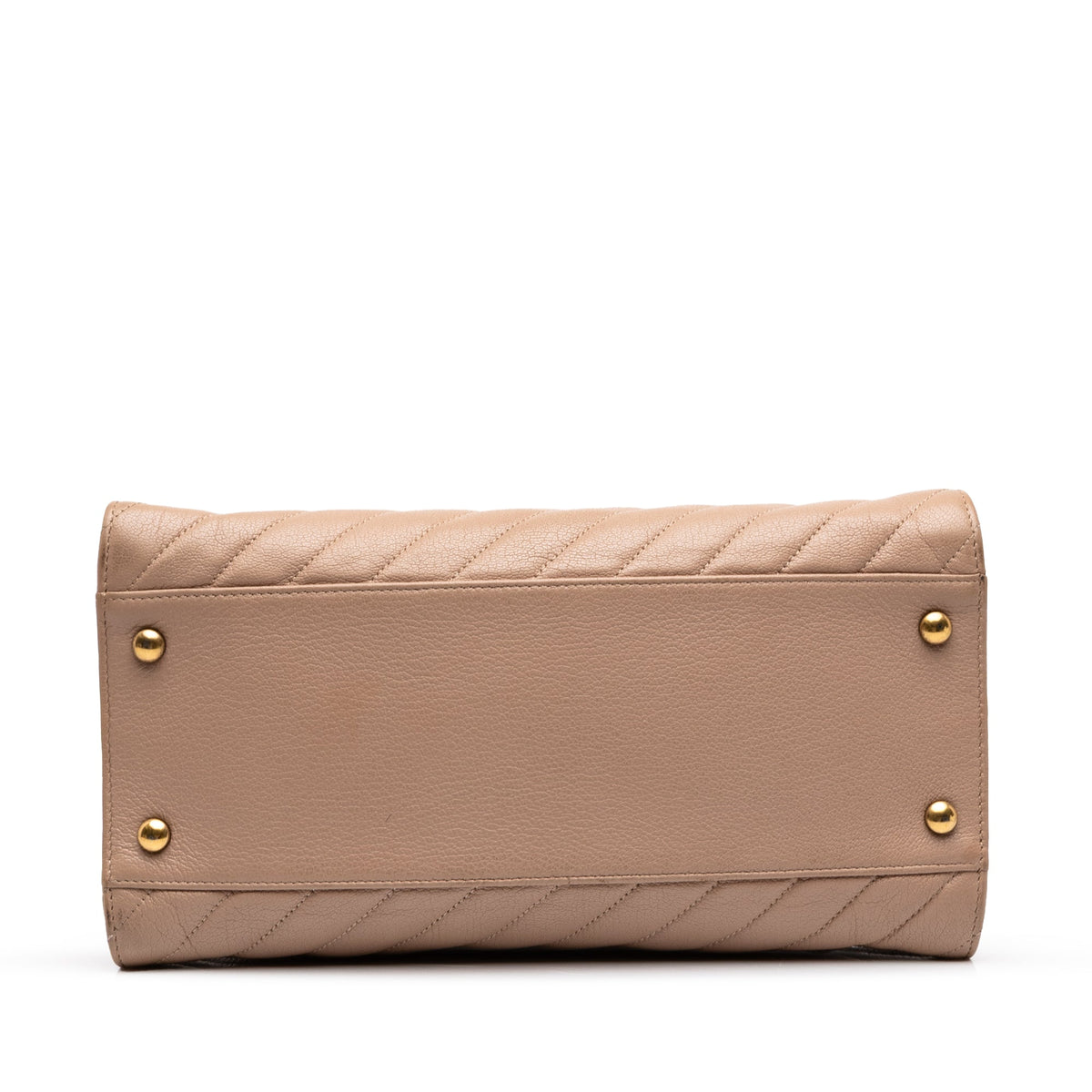 Chanel CC Diagonal Quilted Goatskin Tote