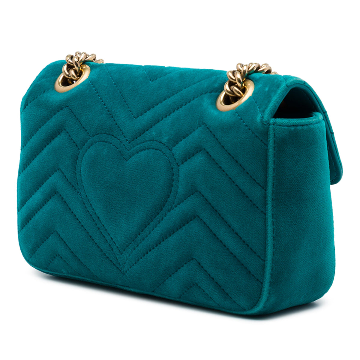 Gucci Small GG Marmont Matelasse Velvet Shoulder Bag