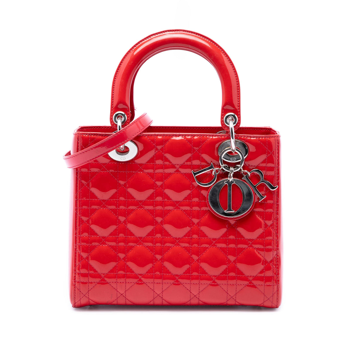 Dior Medium Patent Cannage Lady Dior