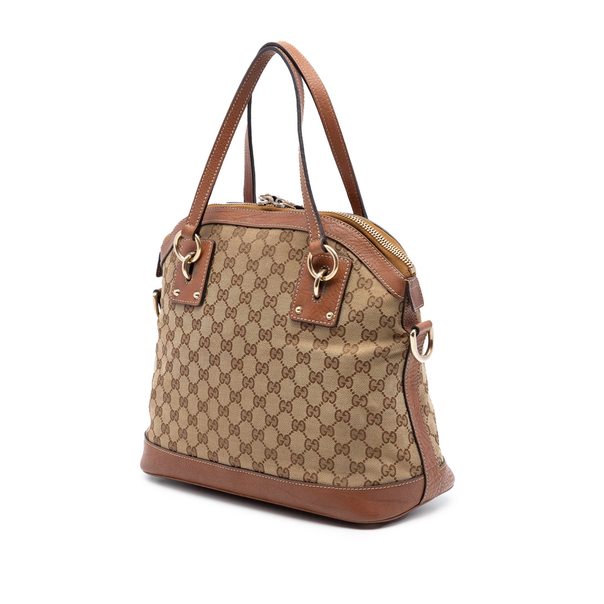 Gucci Medium GG Canvas Charm Dome Satchel