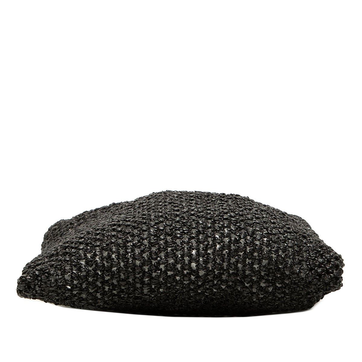 The Row Mini Raffia Barn Tote — Black