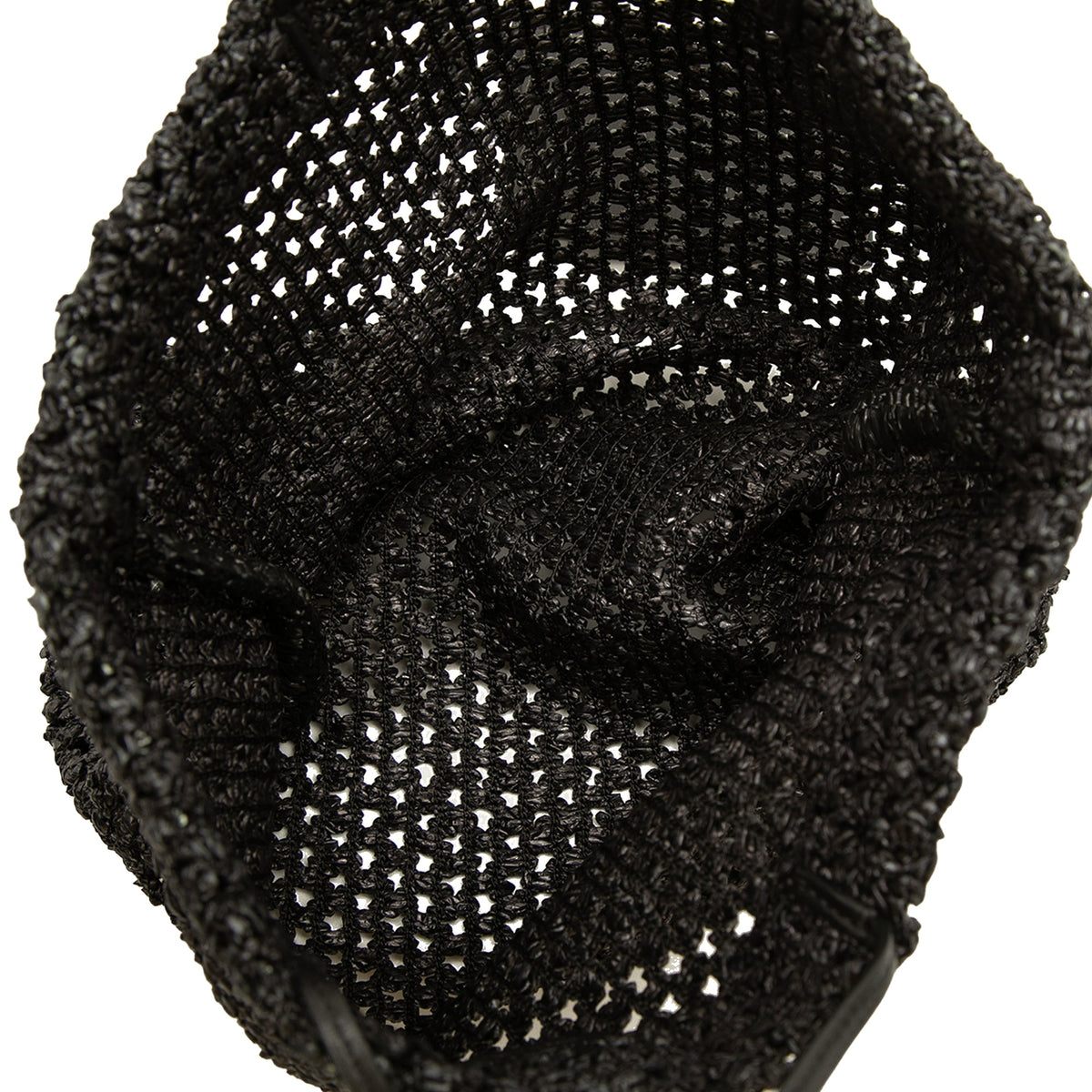 The Row Mini Raffia Barn Tote — Black