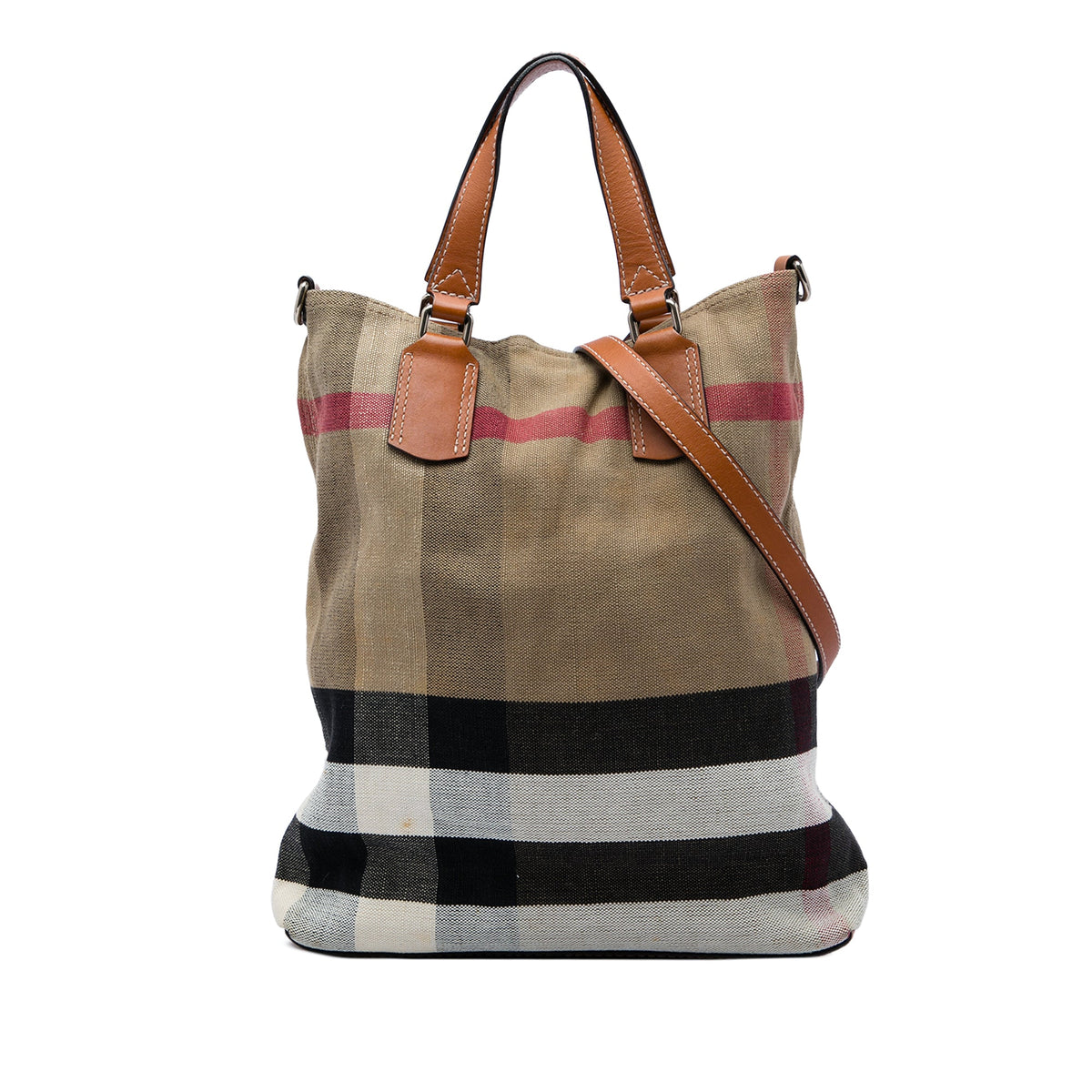 Burberry Medium Mega Check Canvas Tottenham Brit Satchel